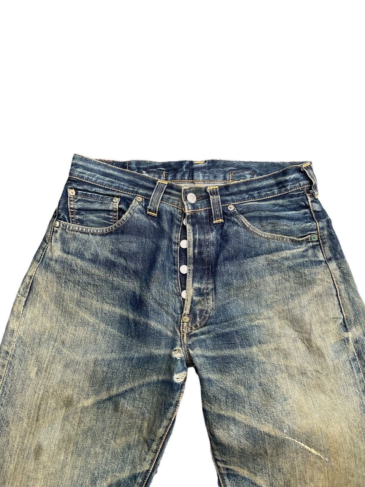 Levi's Vintage 1998 Levis Lot 201XX E Selvedge Distresed Size US 31 - 7 Thumbnail