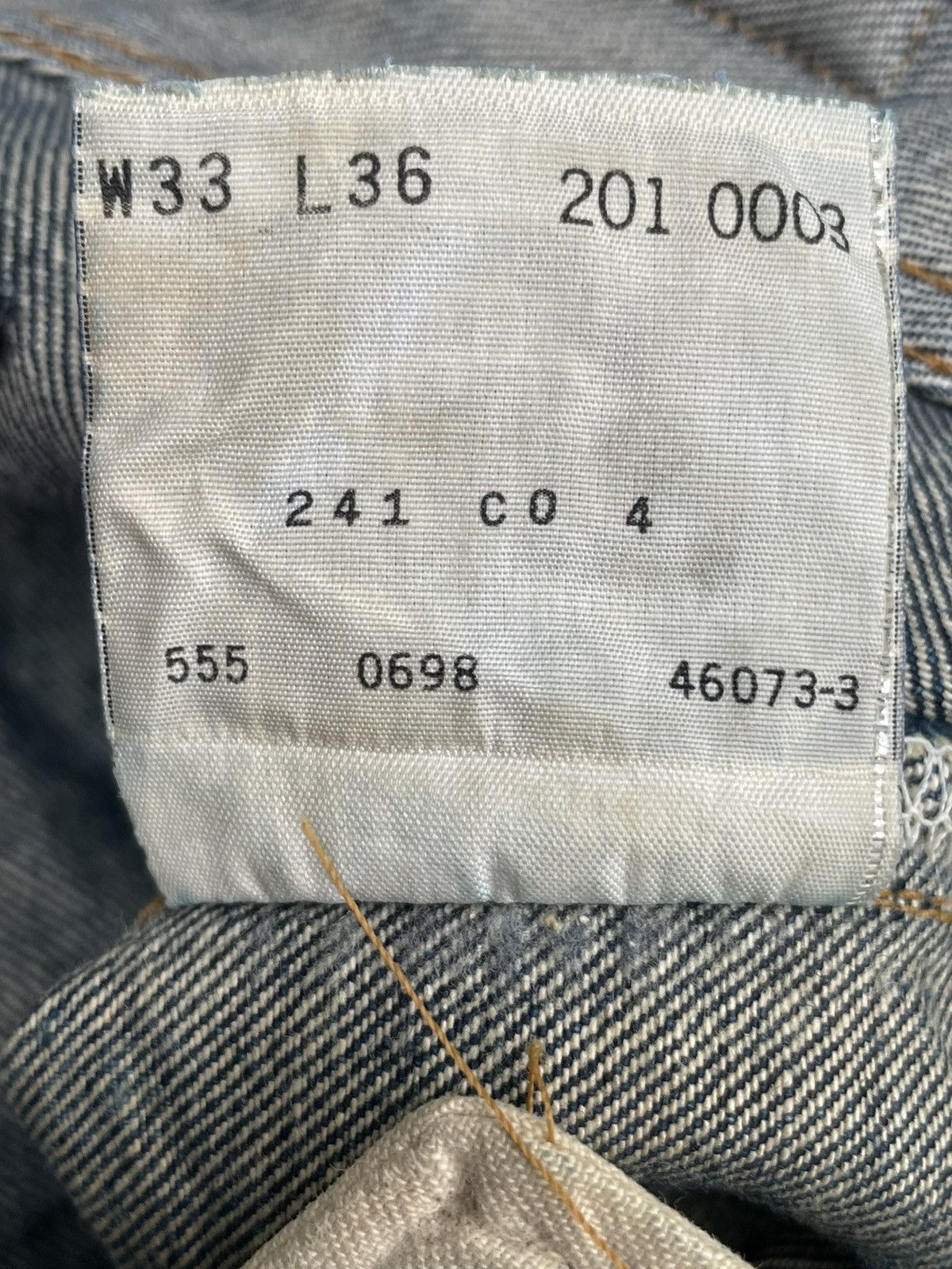 Levi's Vintage 1998 Levis Lot 201XX E Selvedge Distresed Size US 31 - 19 Thumbnail