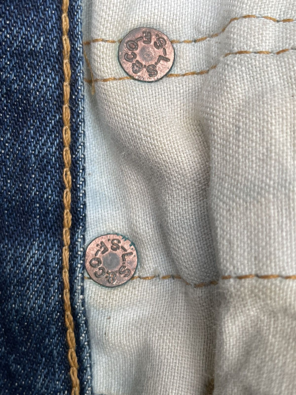 Levi's Vintage 1998 Levis Lot 201XX E Selvedge Distresed Size US 31 - 22 Thumbnail