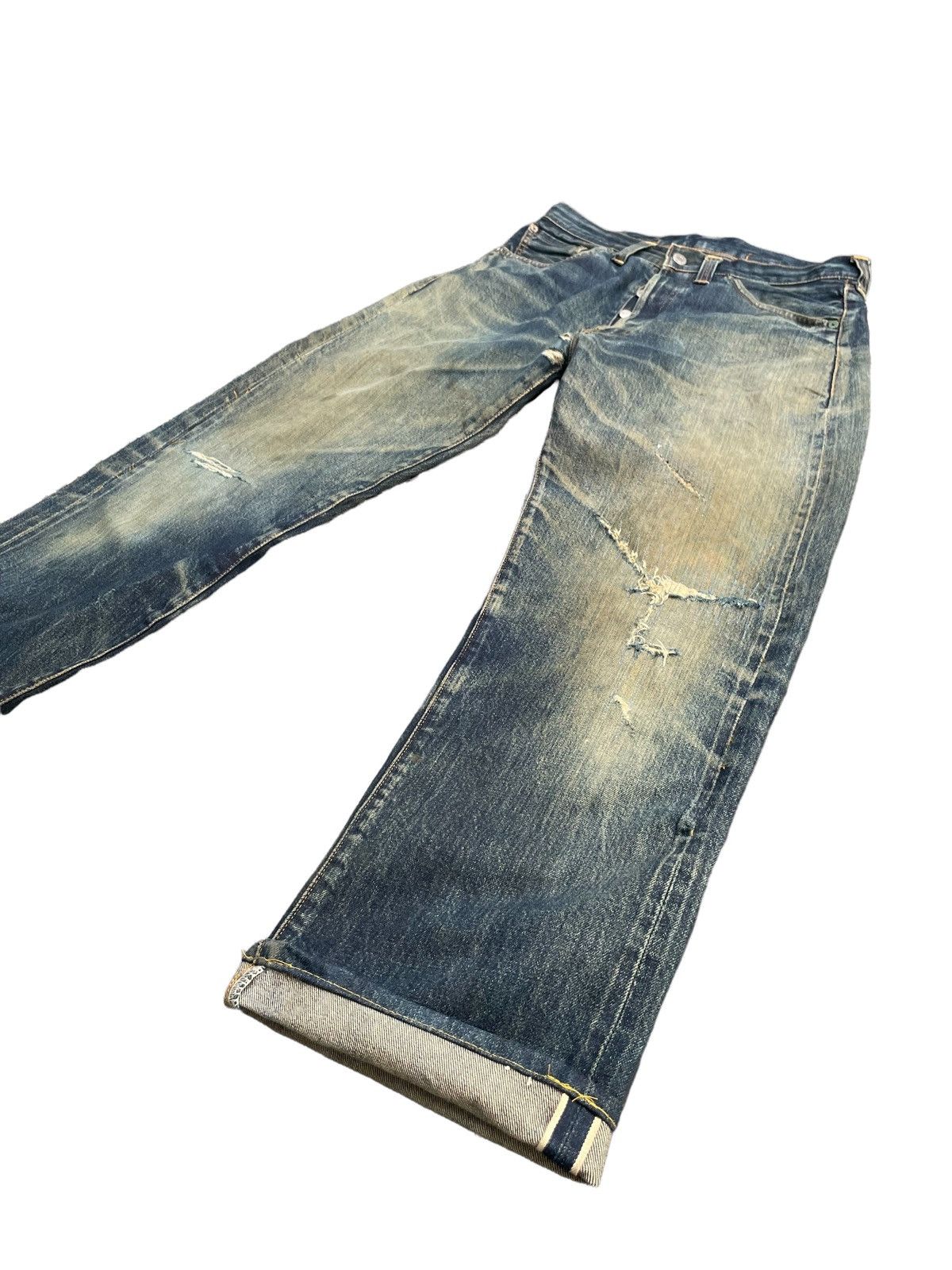 Levi's Vintage 1998 Levis Lot 201XX E Selvedge Distresed Size US 31 - 2 Thumbnail