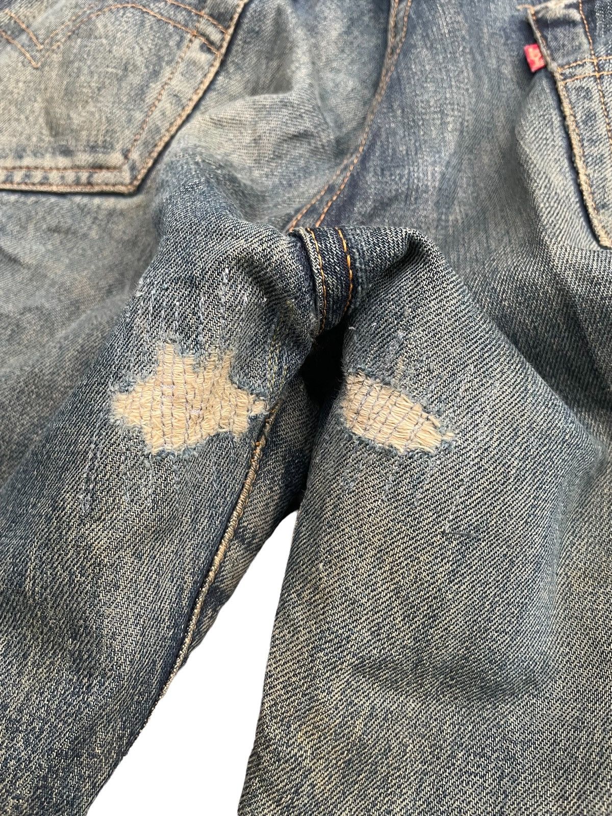 Levi's Vintage 1998 Levis Lot 201XX E Selvedge Distresed Size US 31 - 12 Thumbnail