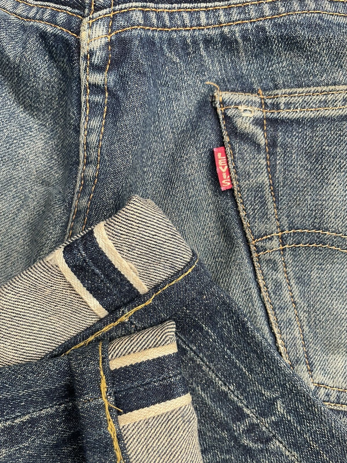 Levi's Vintage 1998 Levis Lot 201XX E Selvedge Distresed Size US 31 - 14 Thumbnail