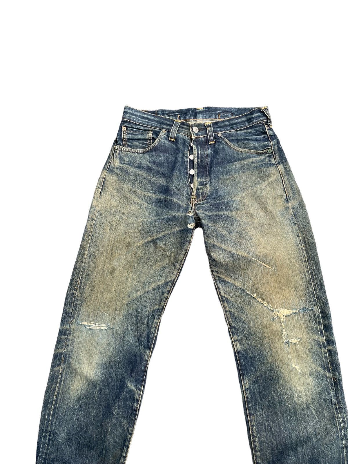 Levi's Vintage 1998 Levis Lot 201XX E Selvedge Distresed Size US 31 - 4 Thumbnail