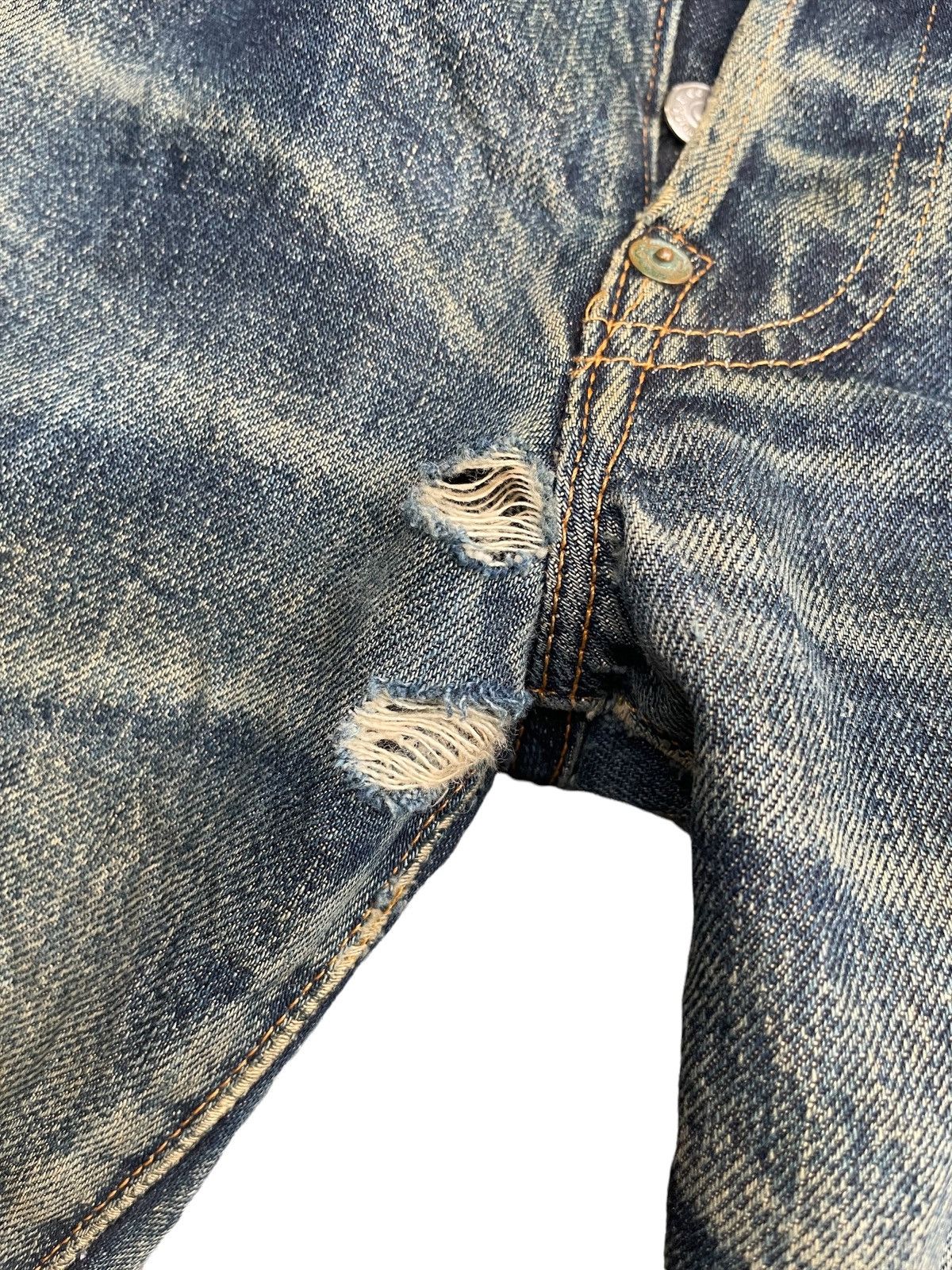 Levi's Vintage 1998 Levis Lot 201XX E Selvedge Distresed Size US 31 - 8 Thumbnail