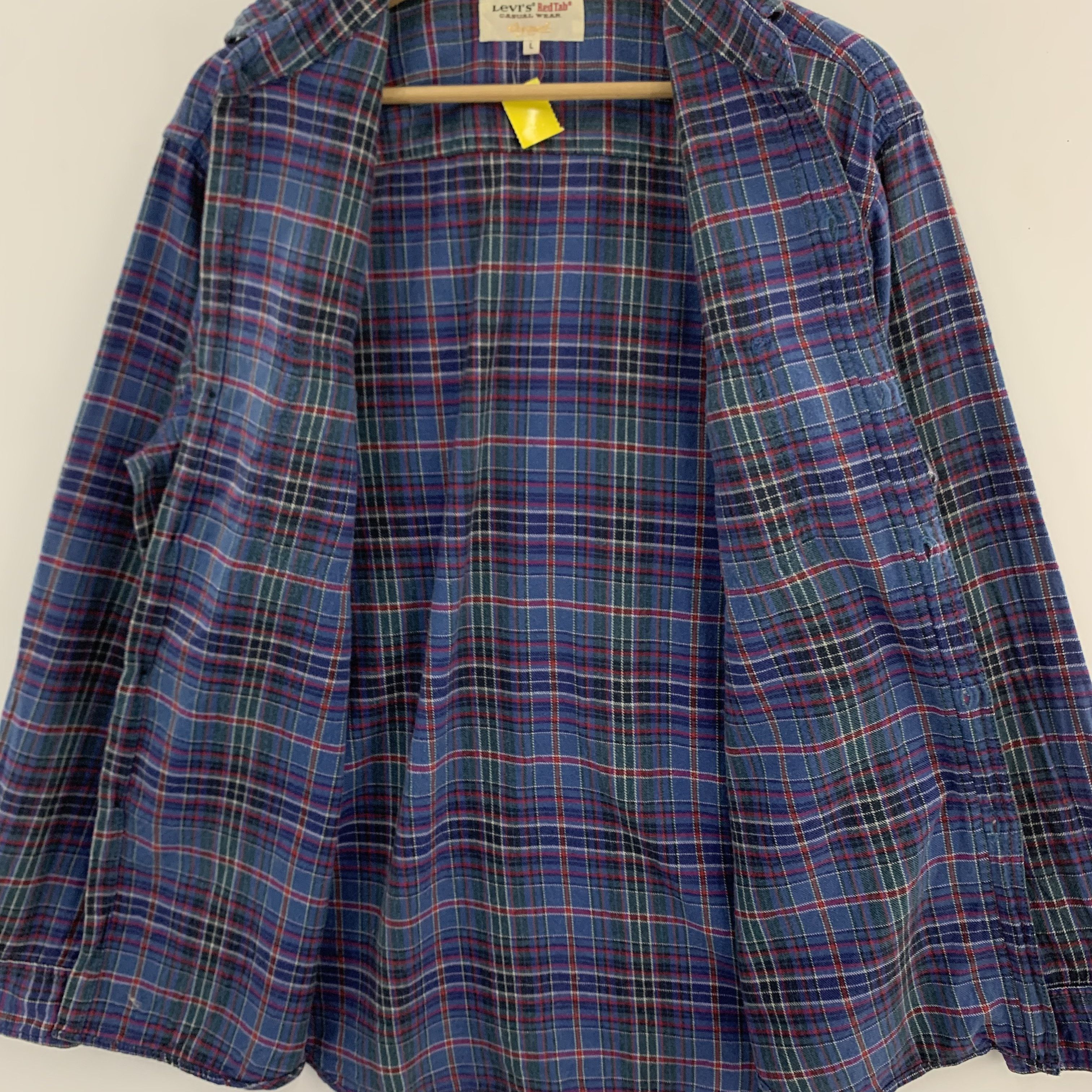 Flannel Levis Red Tab Long Sleeve Shirt Button Ups Flannel Size US L / EU 52-54 / 3 - 4 Thumbnail