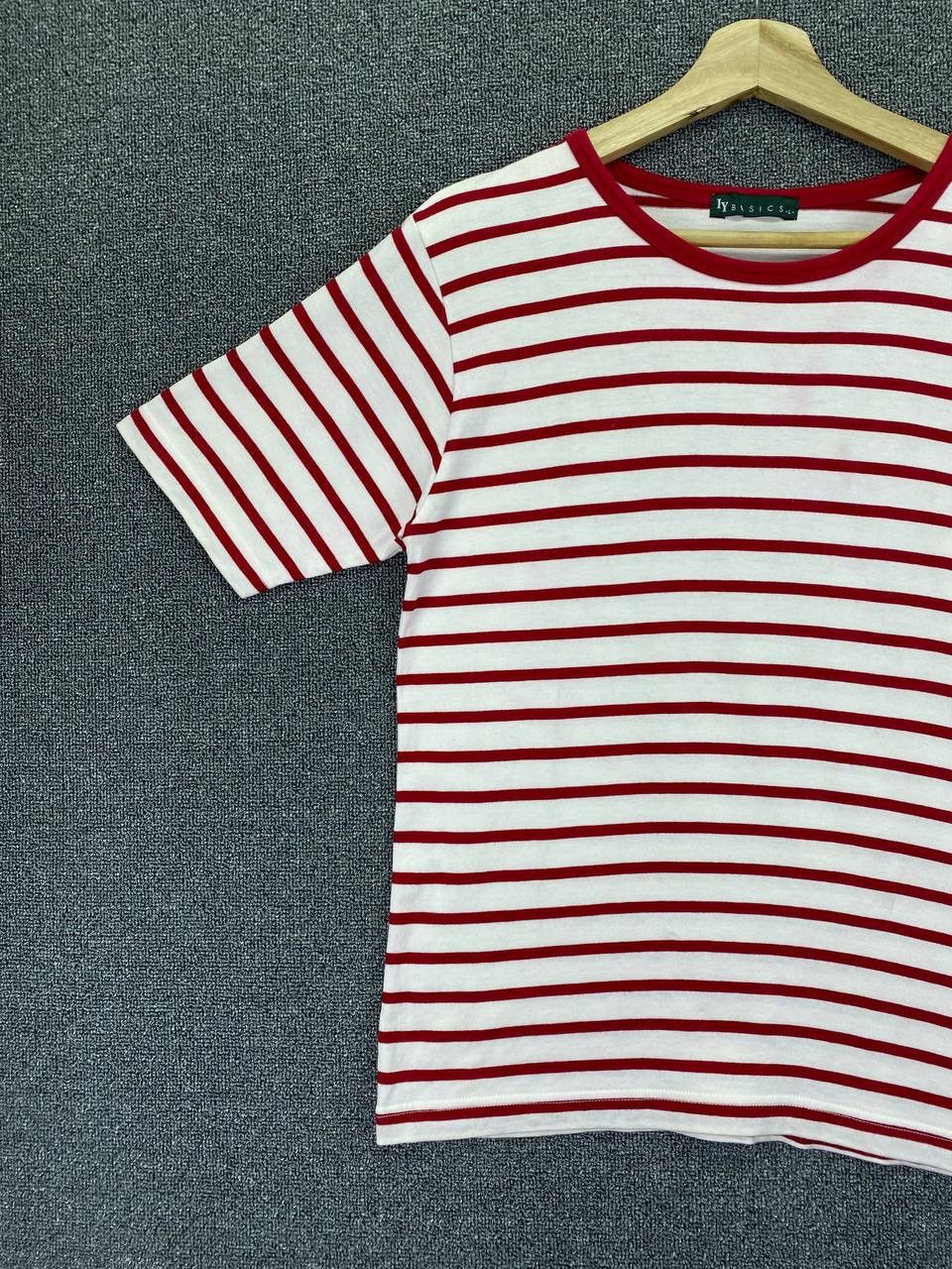 Issey Miyake Vintage IY Basic by Issey Miyake Over Striped Tee T Shirts Size L / US 10 / IT 46 - 3 Thumbnail