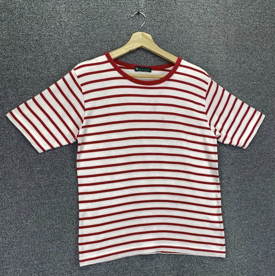Issey Miyake Vintage IY Basic by Issey Miyake Over Striped Tee T Shirts Size L / US 10 / IT 46 - 2 Thumbnail