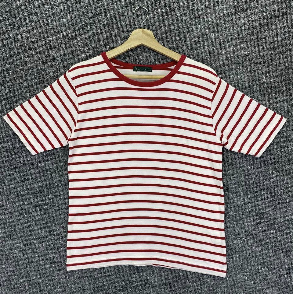 Issey Miyake Vintage IY Basic by Issey Miyake Over Striped Tee T Shirts Size L / US 10 / IT 46 - 1 Thumbnail