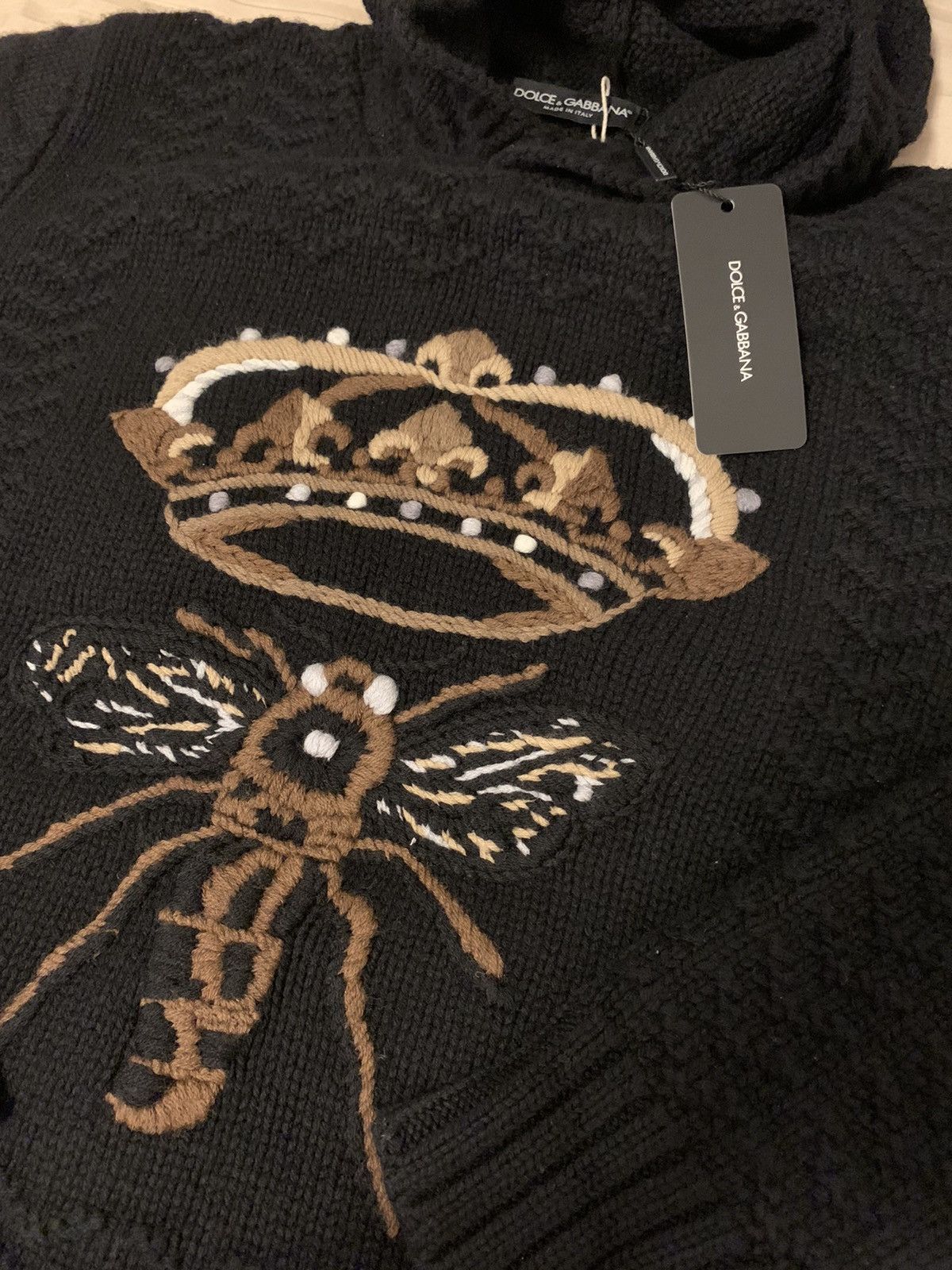Dolce & Gabbana 🔥Brand New🔥Wool Bee Hoodie Size US L / EU 52-54 / 3 - 2 Thumbnail