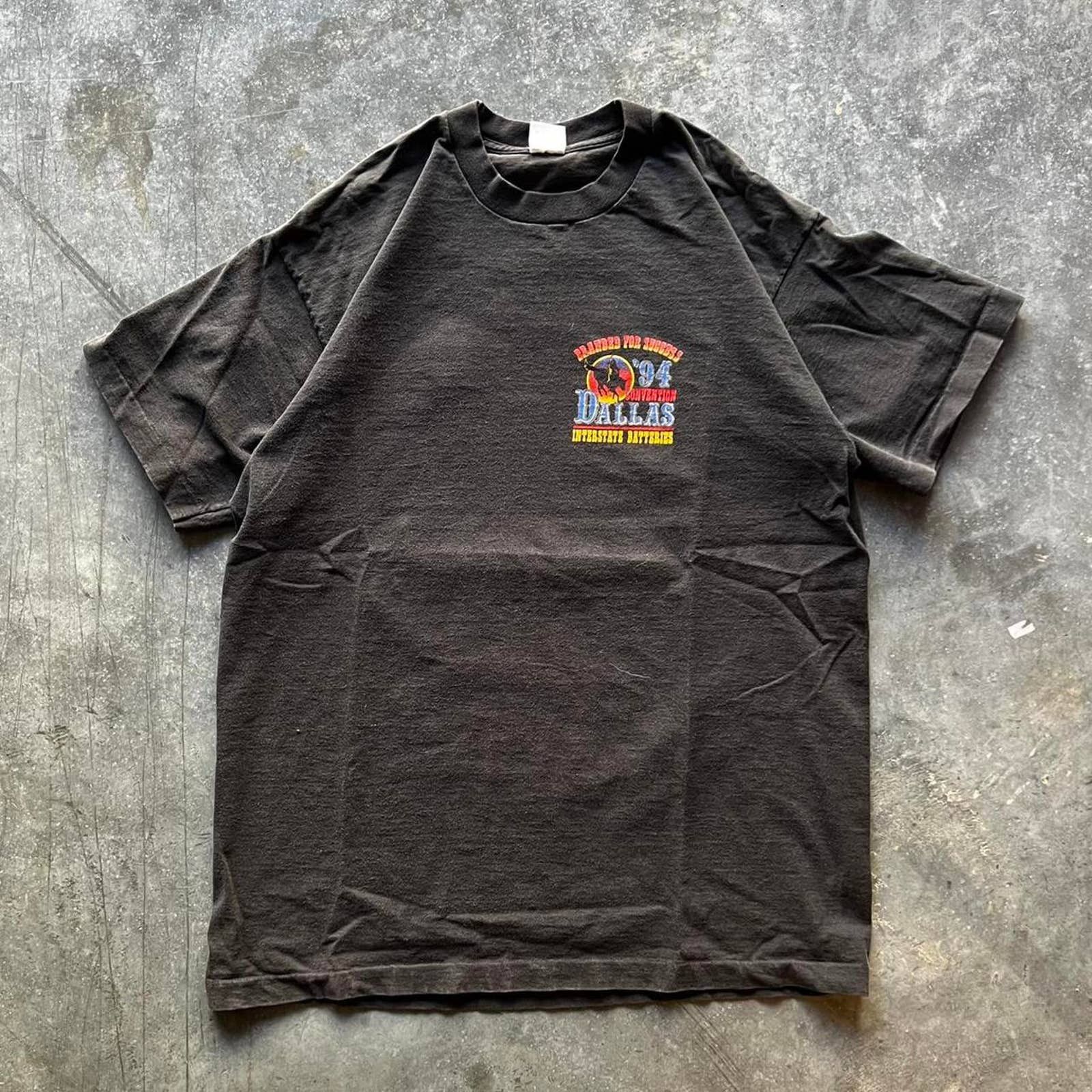 Fruit Of The Loom × Vintage Vintage Cowboy Interstate Batteries Promo Shirt Size US XL / EU 56 / 4 - 2 Thumbnail