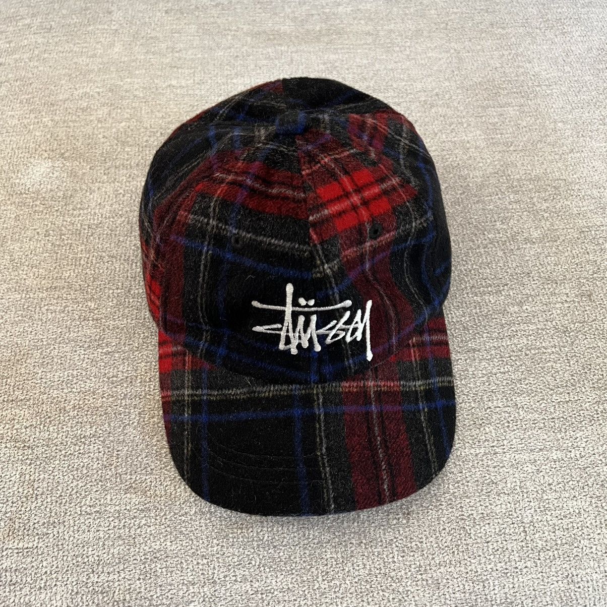 Streetwear × Stussy Stussy Plaid Wool Cap Grailed