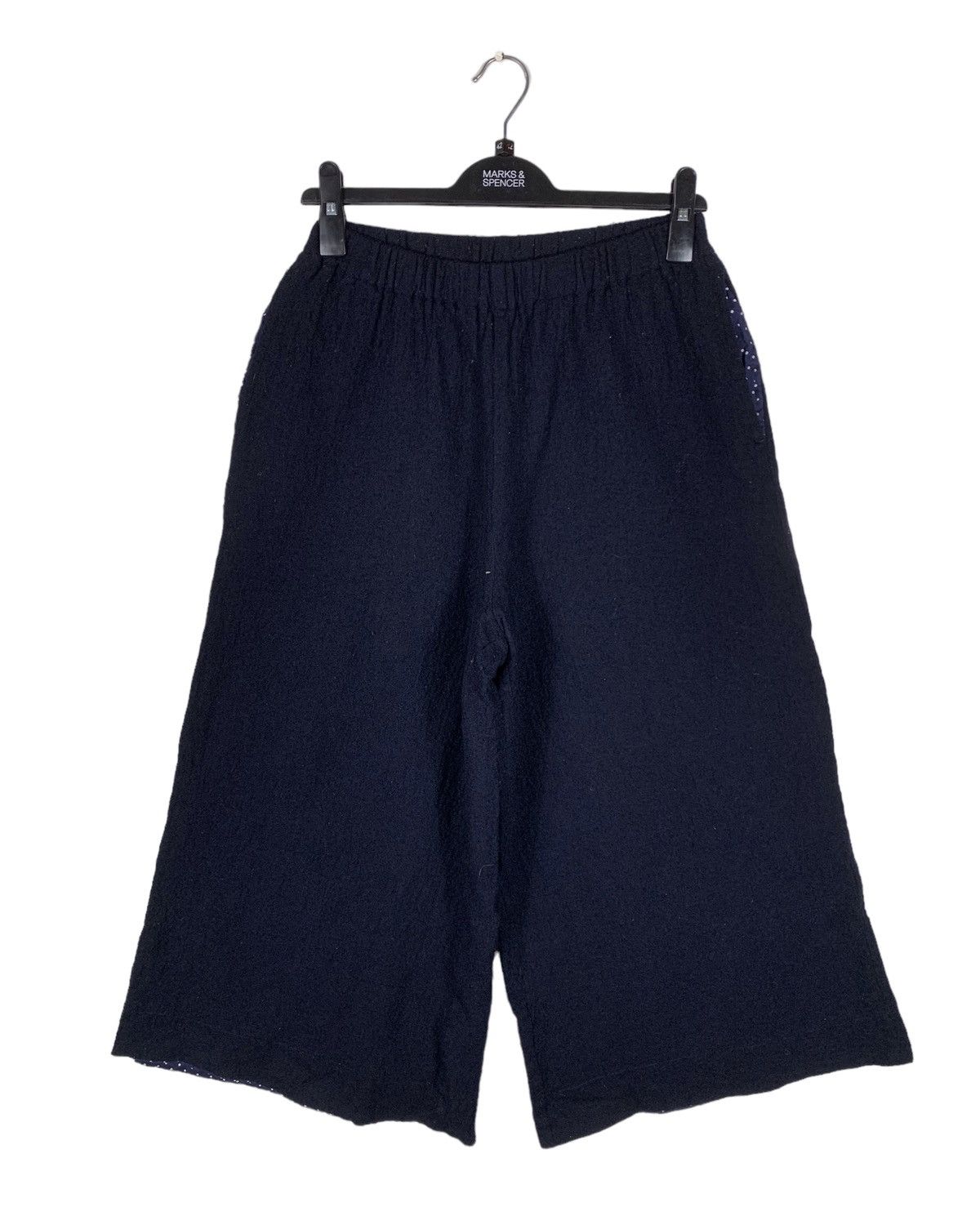 image of Comme Des Garcons Elasticated Waistband Palazo Pants in Black, Women's (Size 34)