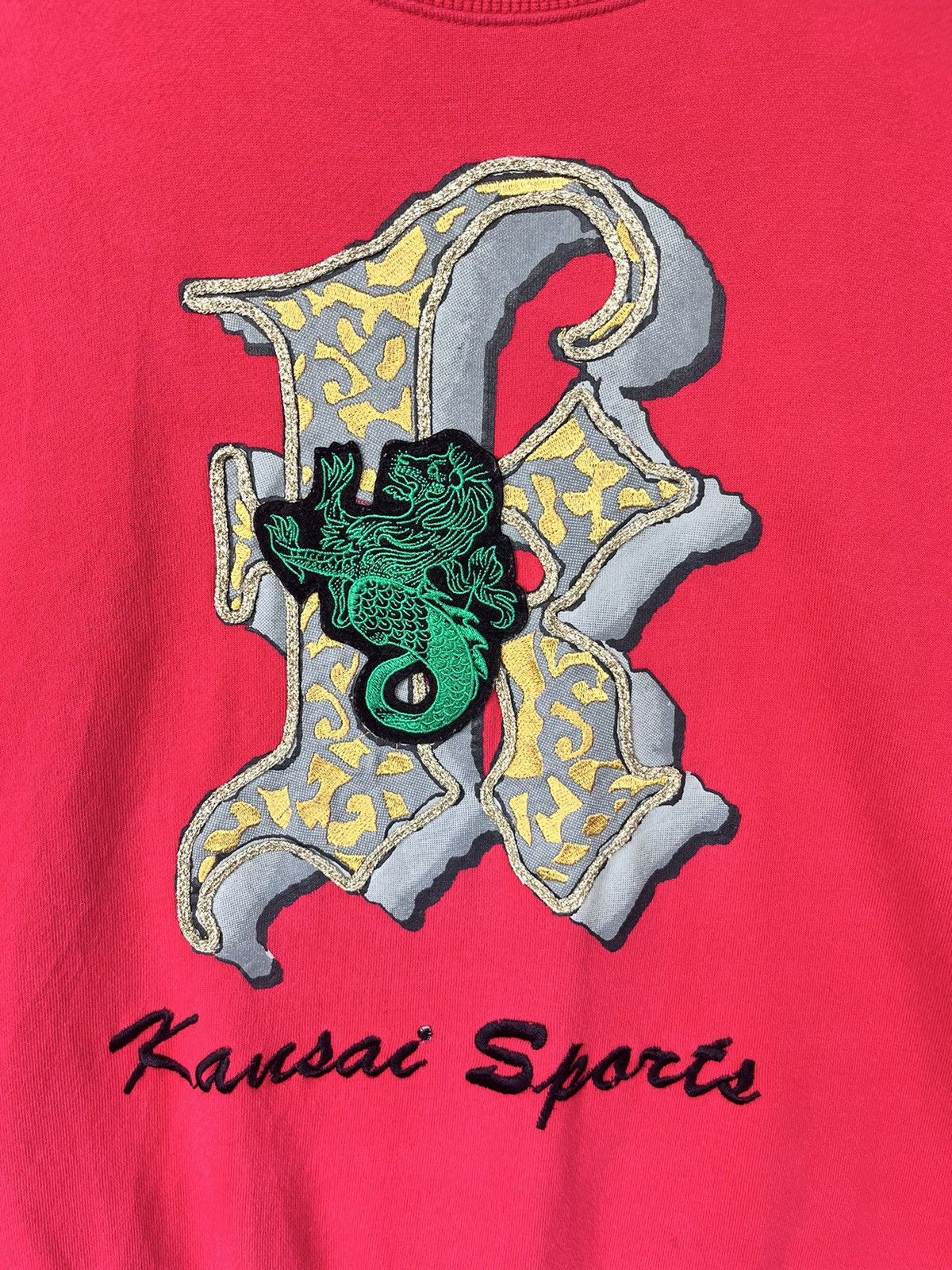Kansai Yamamoto Vintage 90s Kansai Sports Dragon Sweatshirt Size US L / EU 52-54 / 3 - 3 Thumbnail