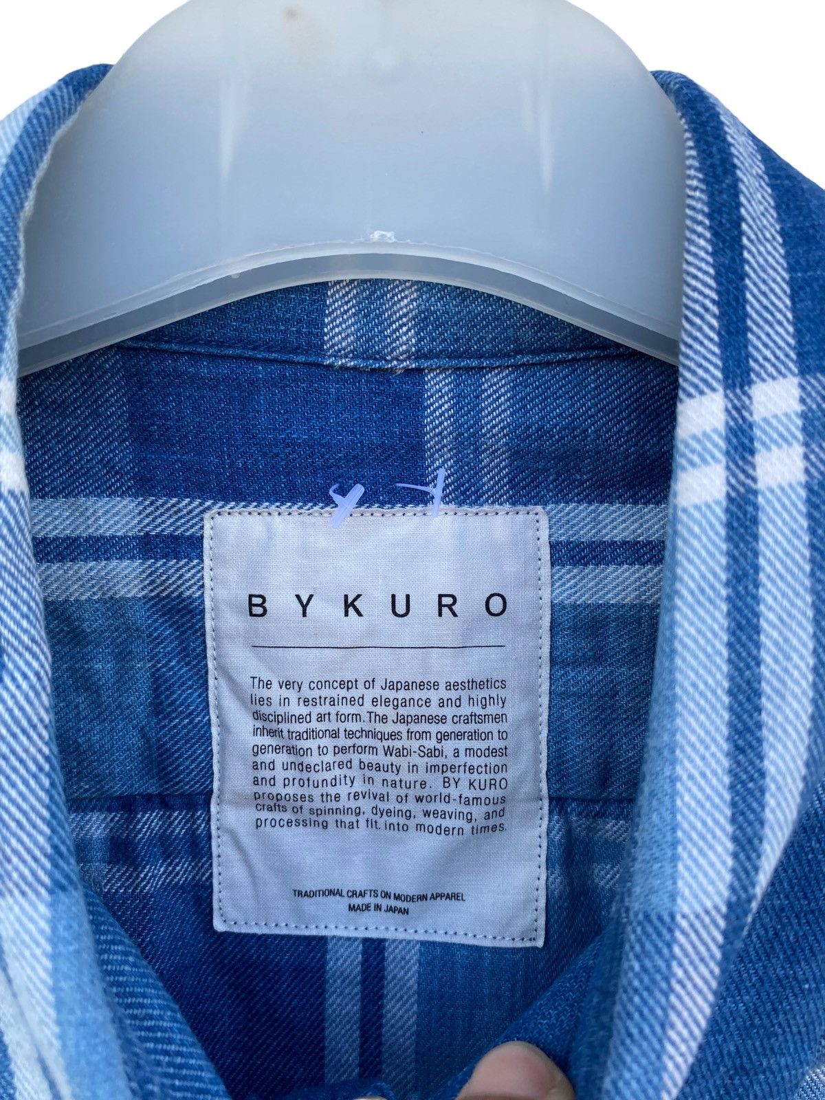 Japanese Brand Kuro Denim Nova Check Style Shirt Size US M / EU 48-50 / 2 - 4 Thumbnail