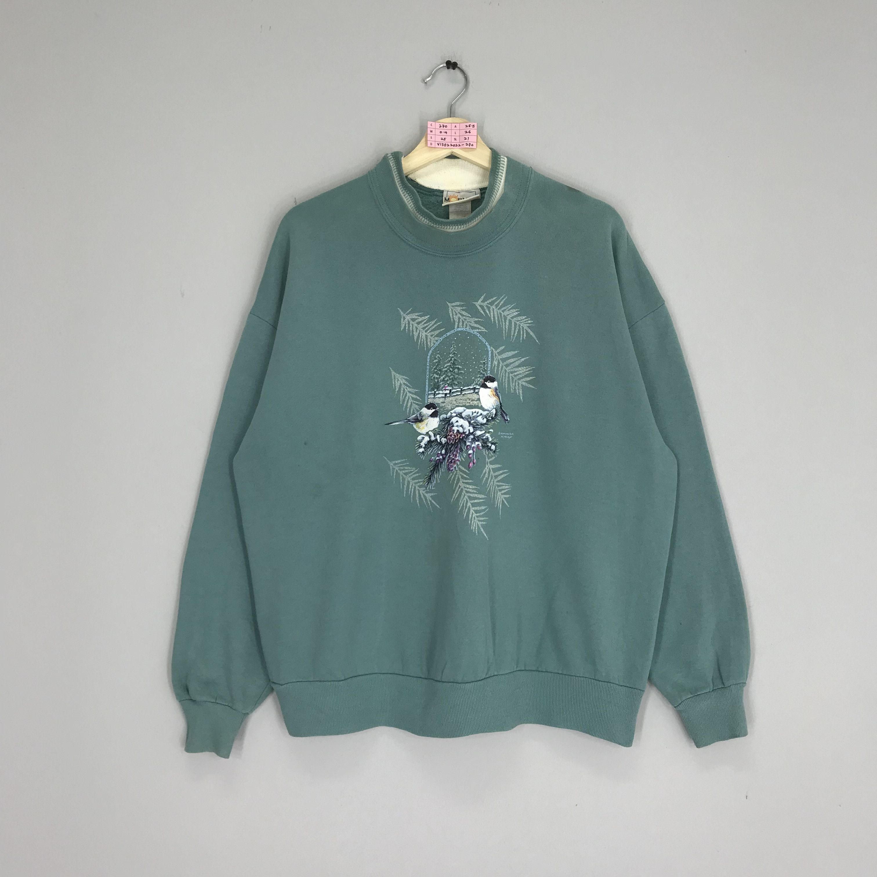 Arts & Science Vintage Morning Sun Cardinal Bird Graphic Sweater Size US XL / EU 56 / 4 - 1 Thumbnail