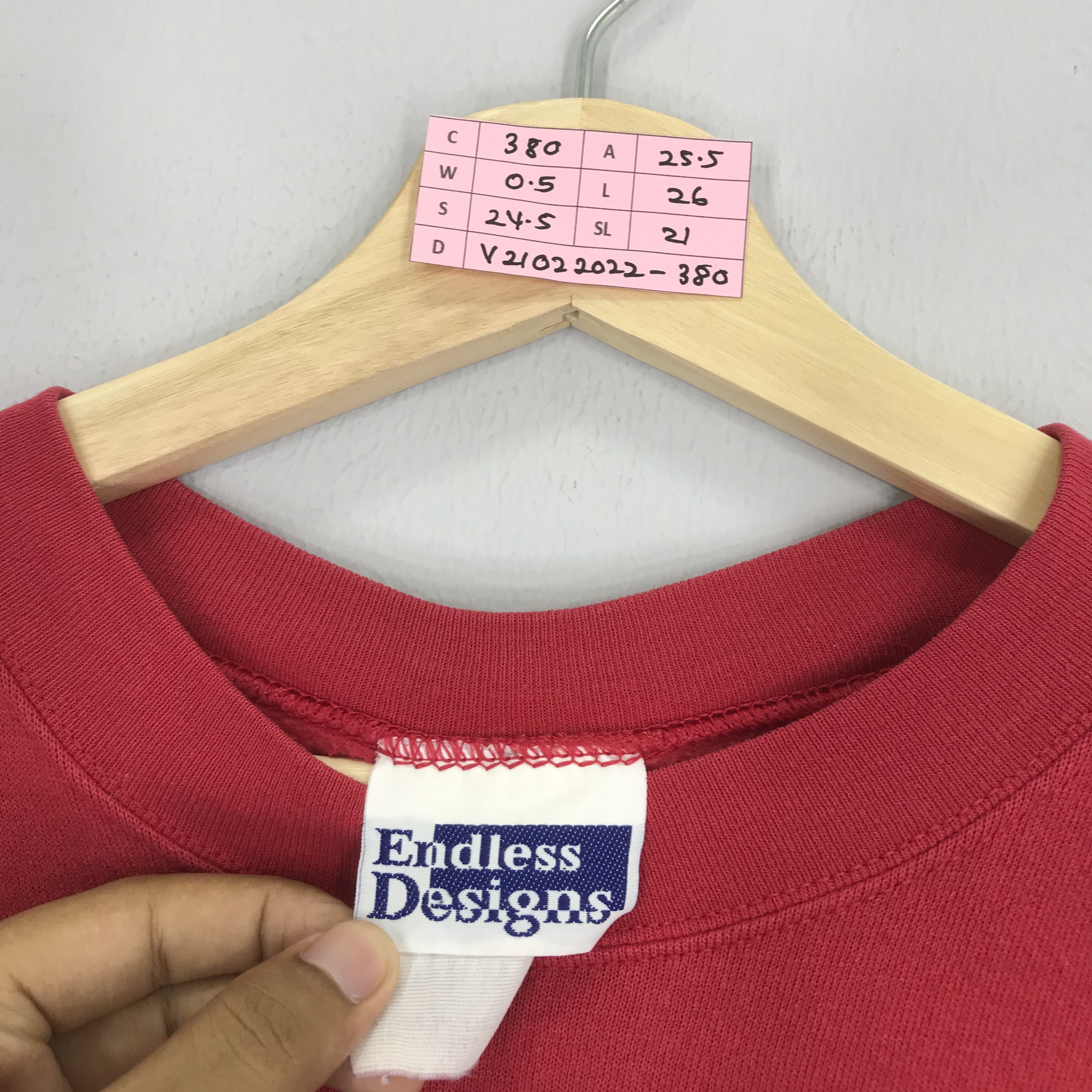 Vintage Vintage Plain Embroidery Graphic Sweatshirt Red Crewneck Size US XL / EU 56 / 4 - 8 Thumbnail
