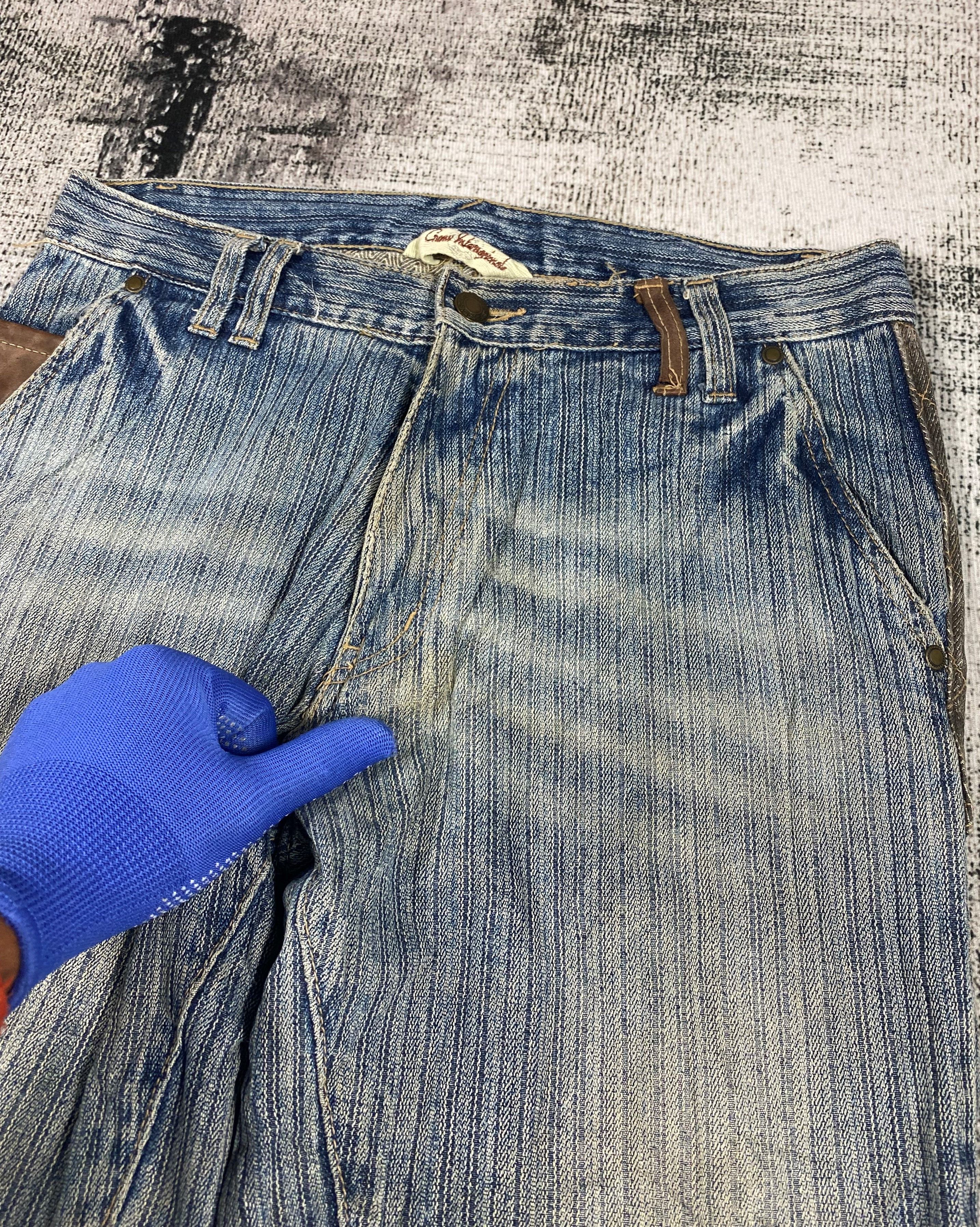 Japanese Brand Japanese Brand Denim Patchwork Leather Back Pocket Size US 30 / EU 46 - 5 Thumbnail