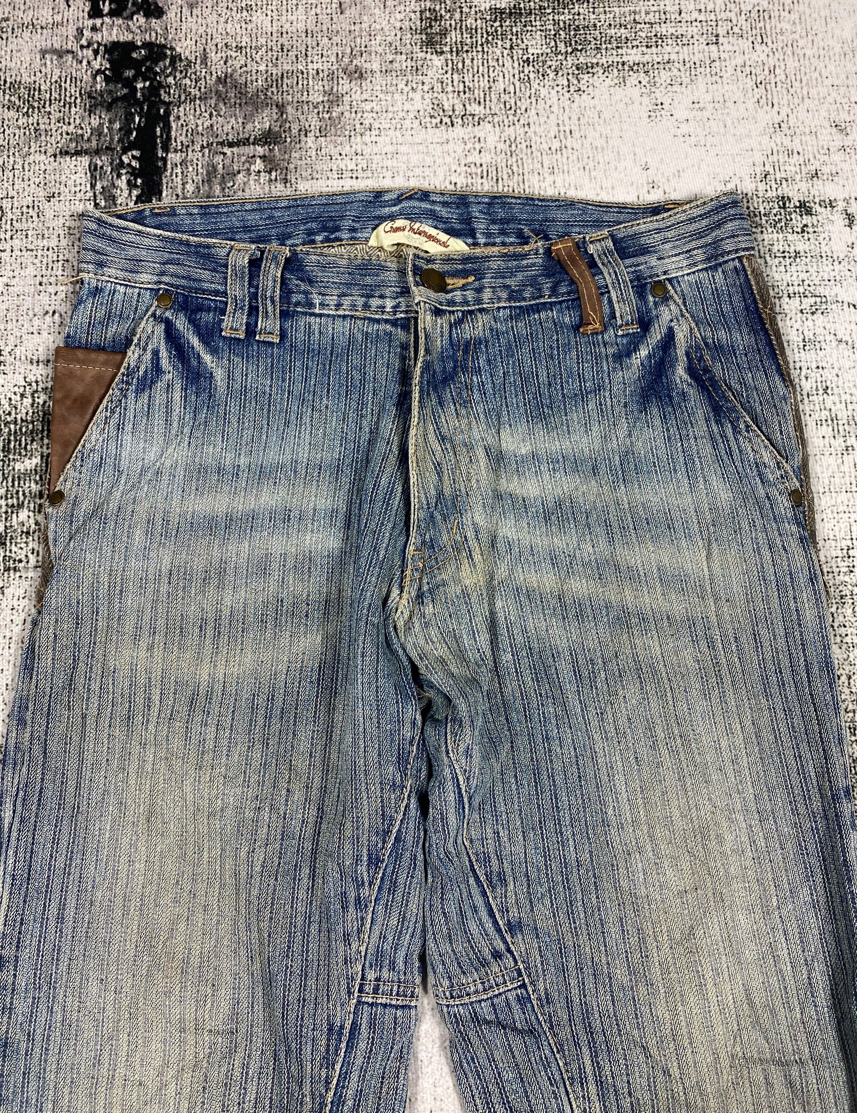 Japanese Brand Japanese Brand Denim Patchwork Leather Back Pocket Size US 30 / EU 46 - 4 Thumbnail