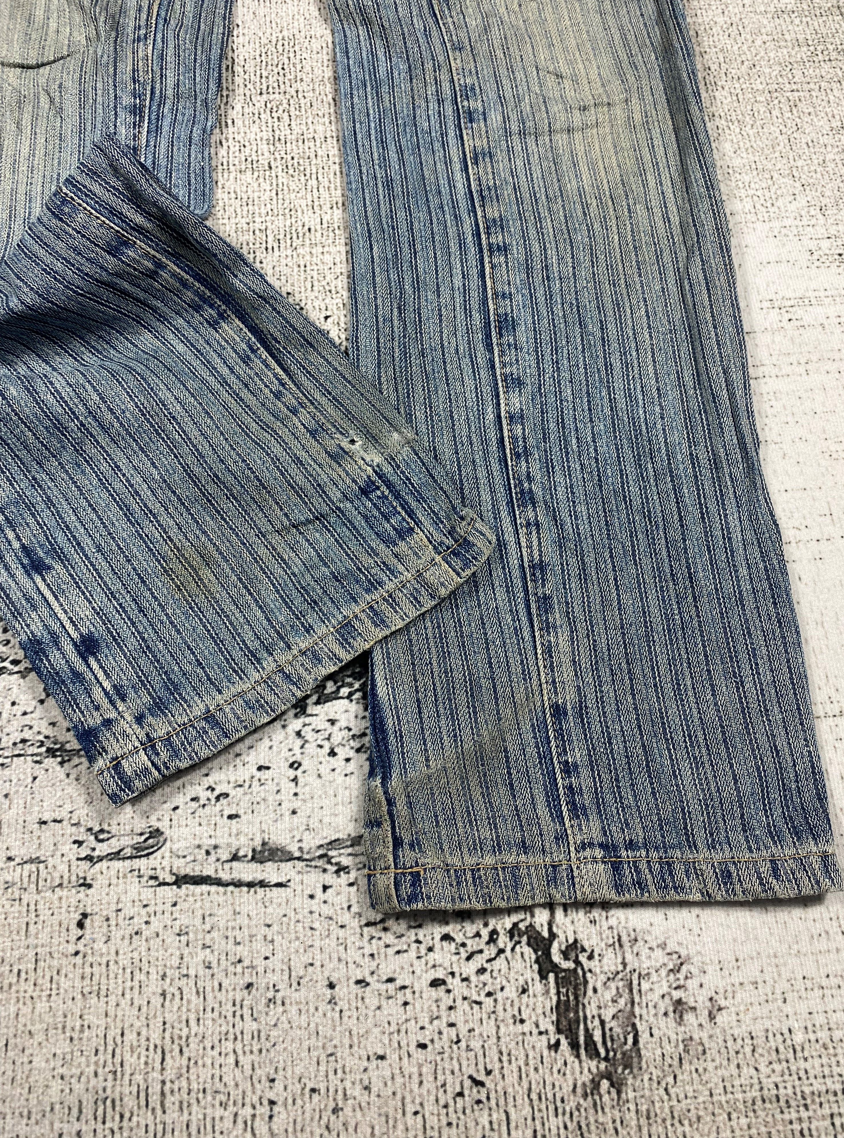 Japanese Brand Japanese Brand Denim Patchwork Leather Back Pocket Size US 30 / EU 46 - 6 Thumbnail