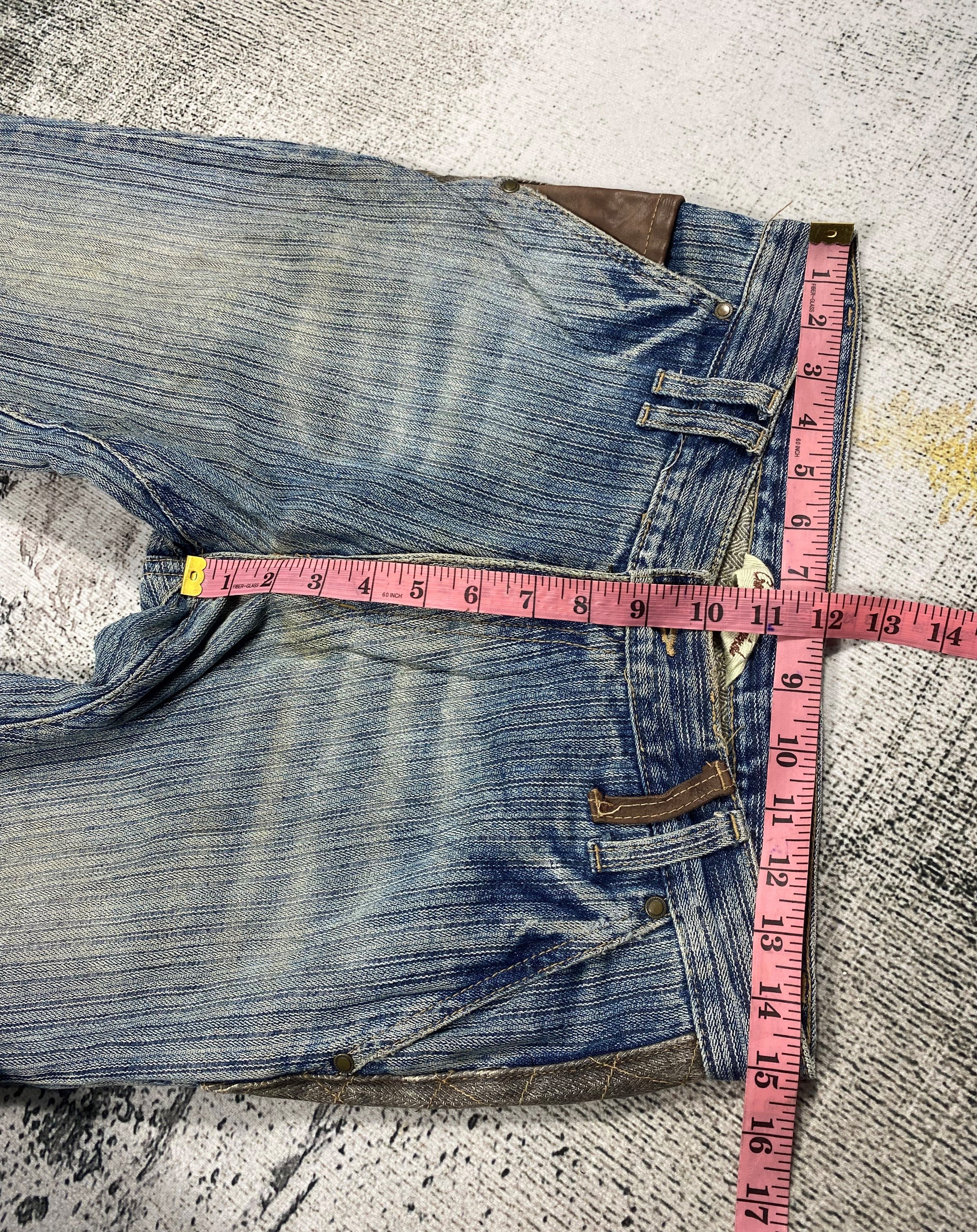 Japanese Brand Japanese Brand Denim Patchwork Leather Back Pocket Size US 30 / EU 46 - 12 Thumbnail