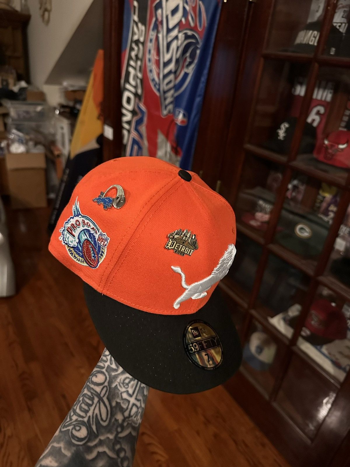 New Era New era 59fifty Detroit Lions 7 1/8 myfitted Size ONE SIZE - 3 Thumbnail