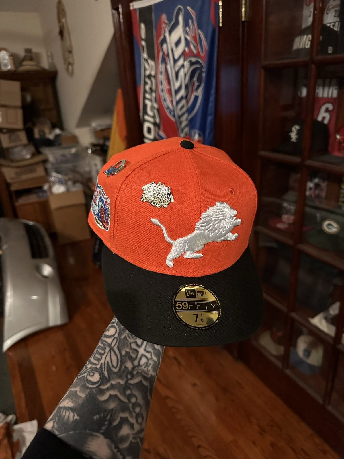 New Era New era 59fifty Detroit Lions 7 1/8 myfitted Size ONE SIZE - 1 Thumbnail