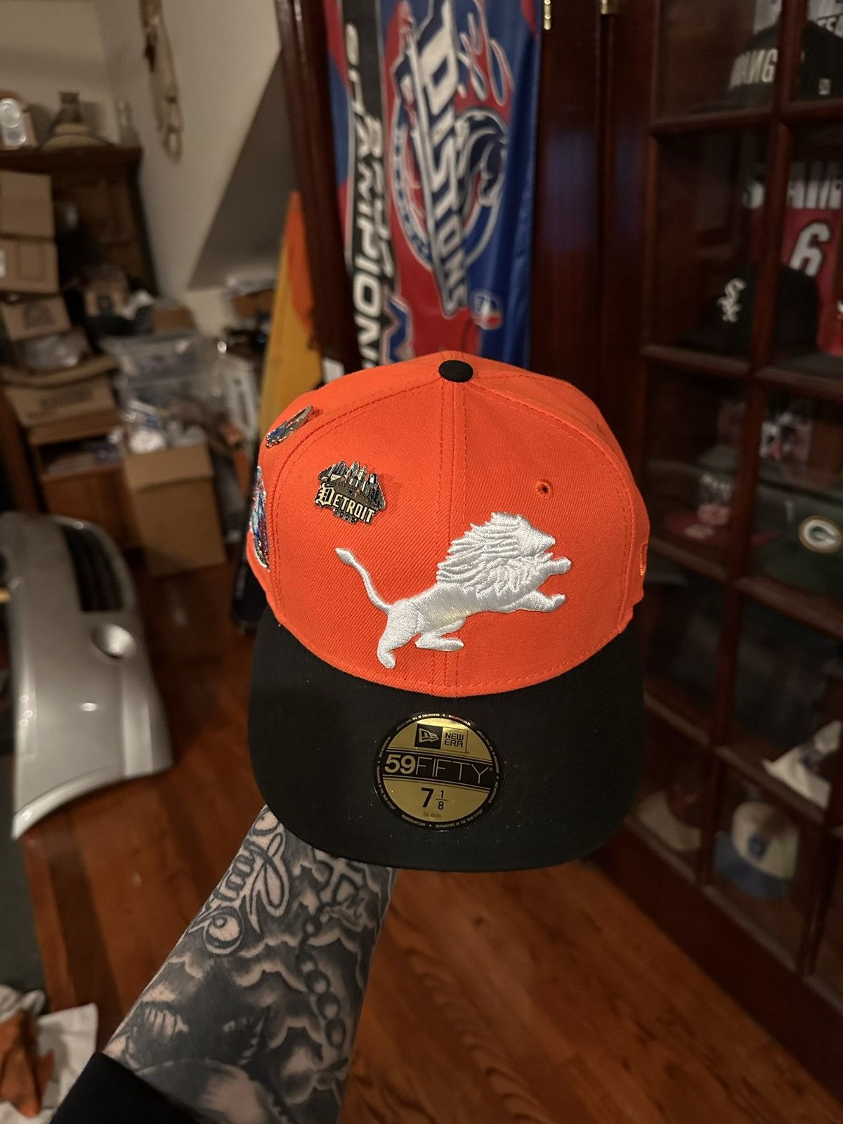 New Era New era 59fifty Detroit Lions 7 1/8 myfitted Size ONE SIZE - 2 Thumbnail