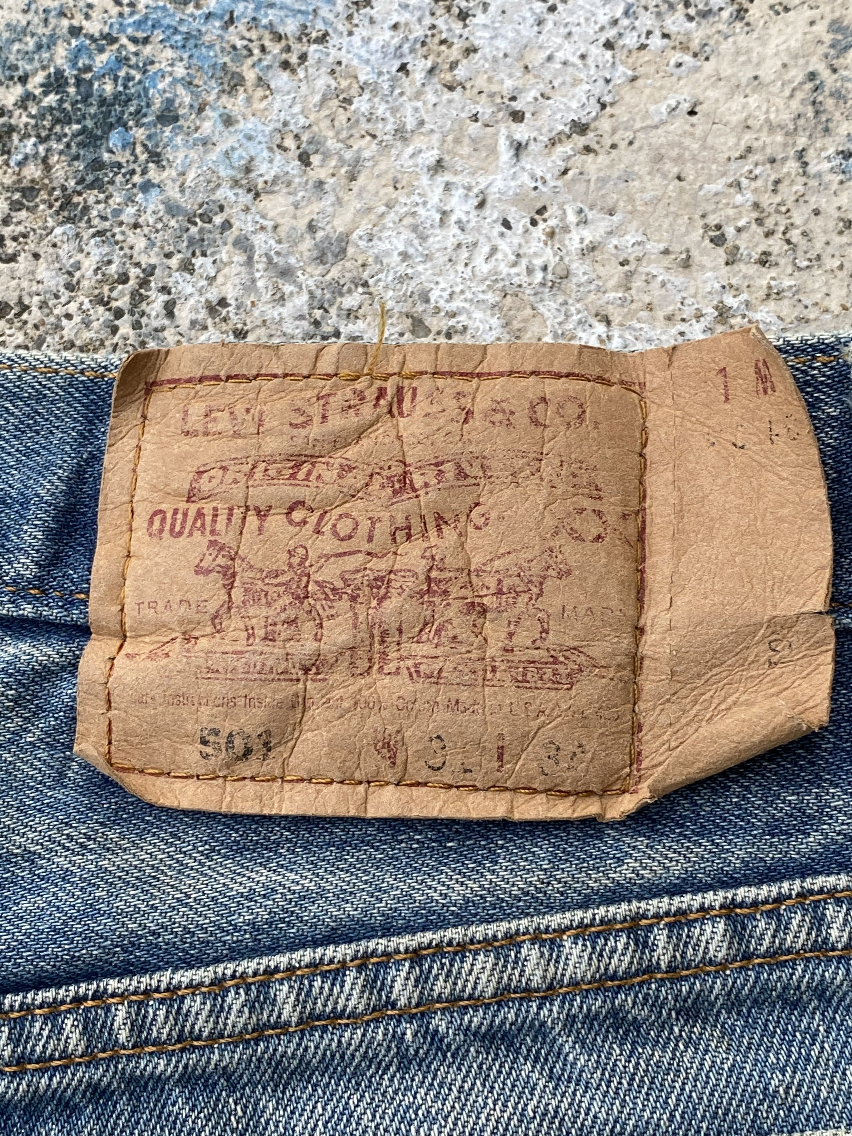 Levi's Vintage Clothing RARE🔥Levi's Vintage 501 Rusty Dirty Distressed Denim Size US 29 - 20 Thumbnail