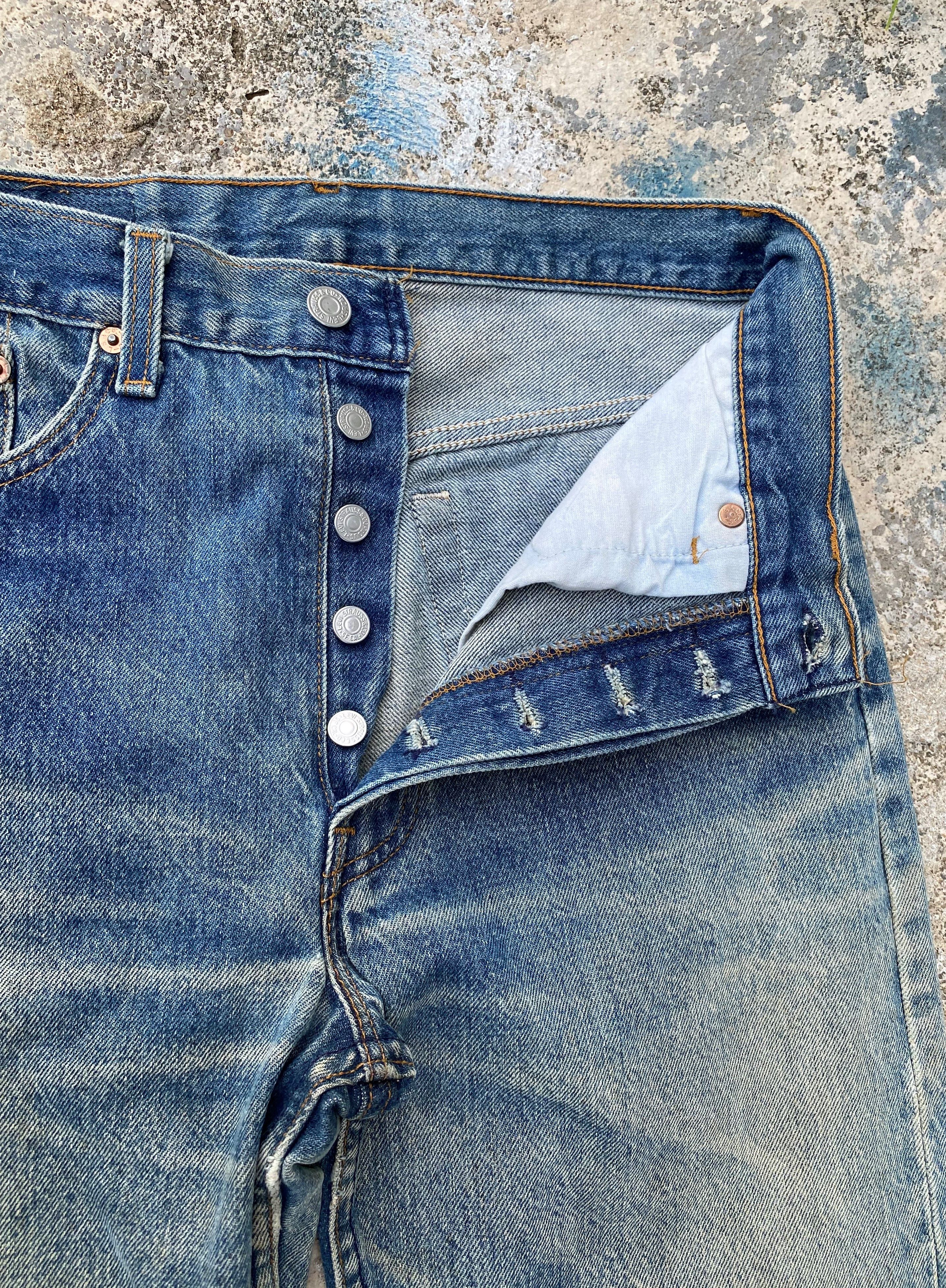 Levi's Vintage Clothing RARE🔥Levi's Vintage 501 Rusty Dirty Distressed Denim Size US 29 - 8 Thumbnail