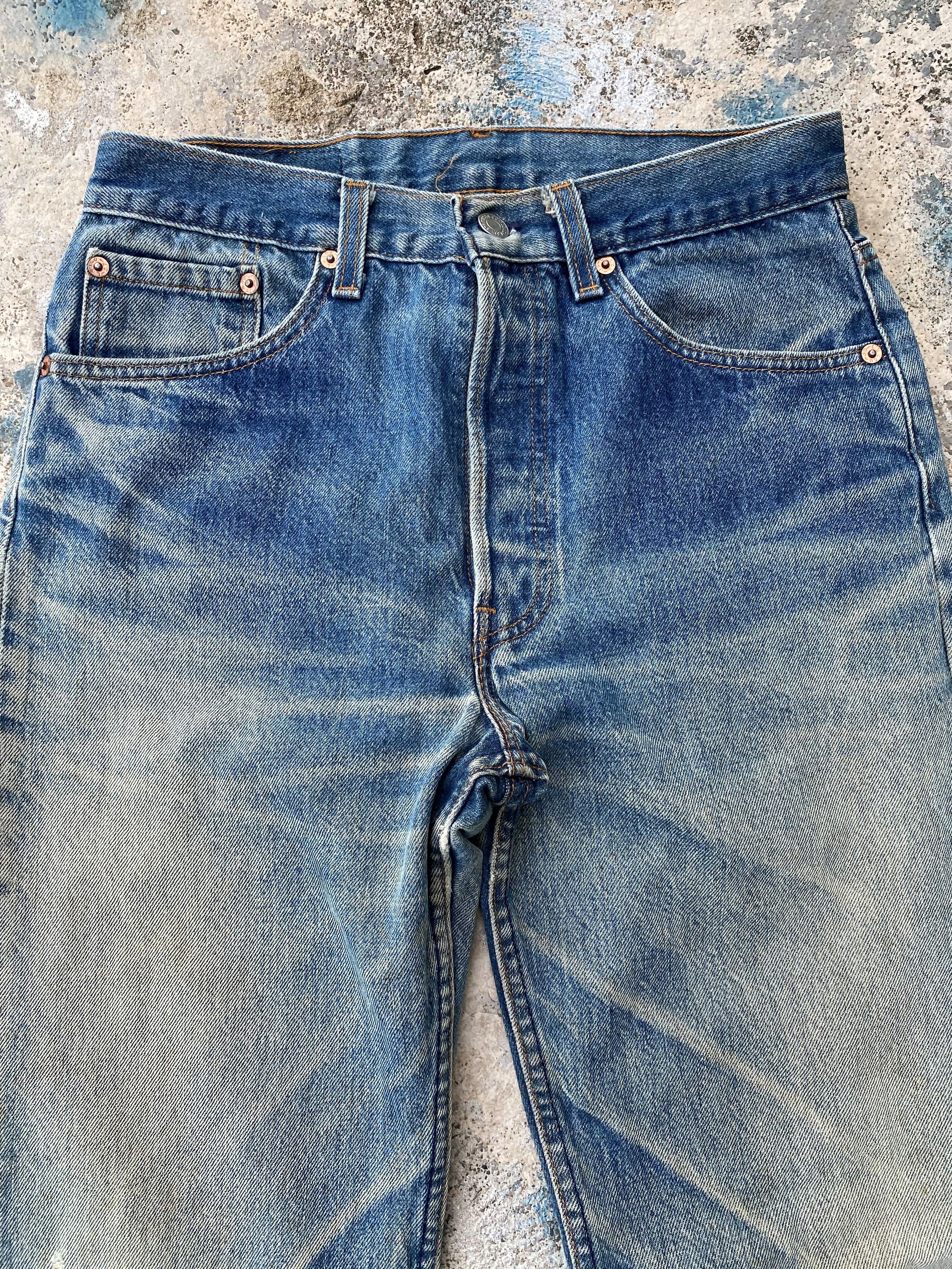 Levi's Vintage Clothing RARE🔥Levi's Vintage 501 Rusty Dirty Distressed Denim Size US 29 - 7 Thumbnail