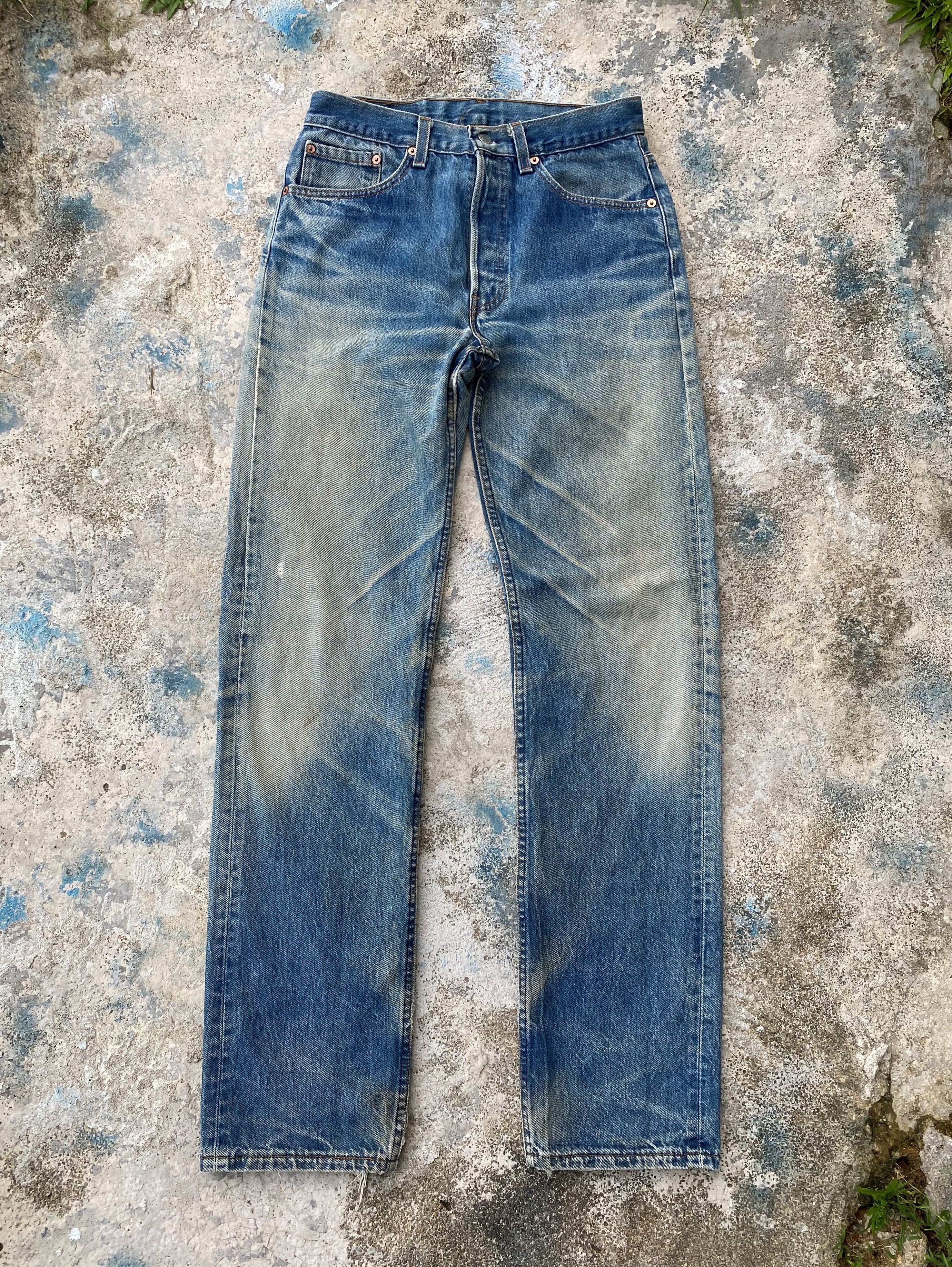 Levi's Vintage Clothing RARE🔥Levi's Vintage 501 Rusty Dirty Distressed Denim Size US 29 - 1 Thumbnail