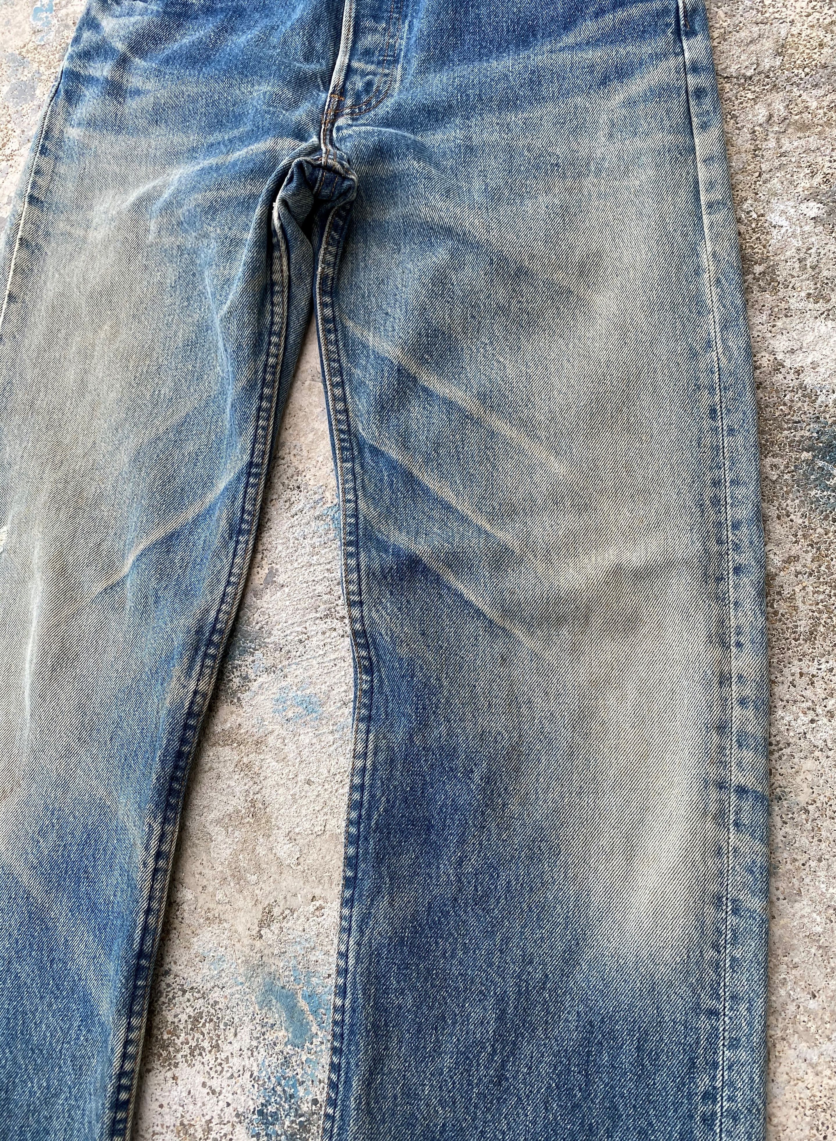 Levi's Vintage Clothing RARE🔥Levi's Vintage 501 Rusty Dirty Distressed Denim Size US 29 - 6 Thumbnail