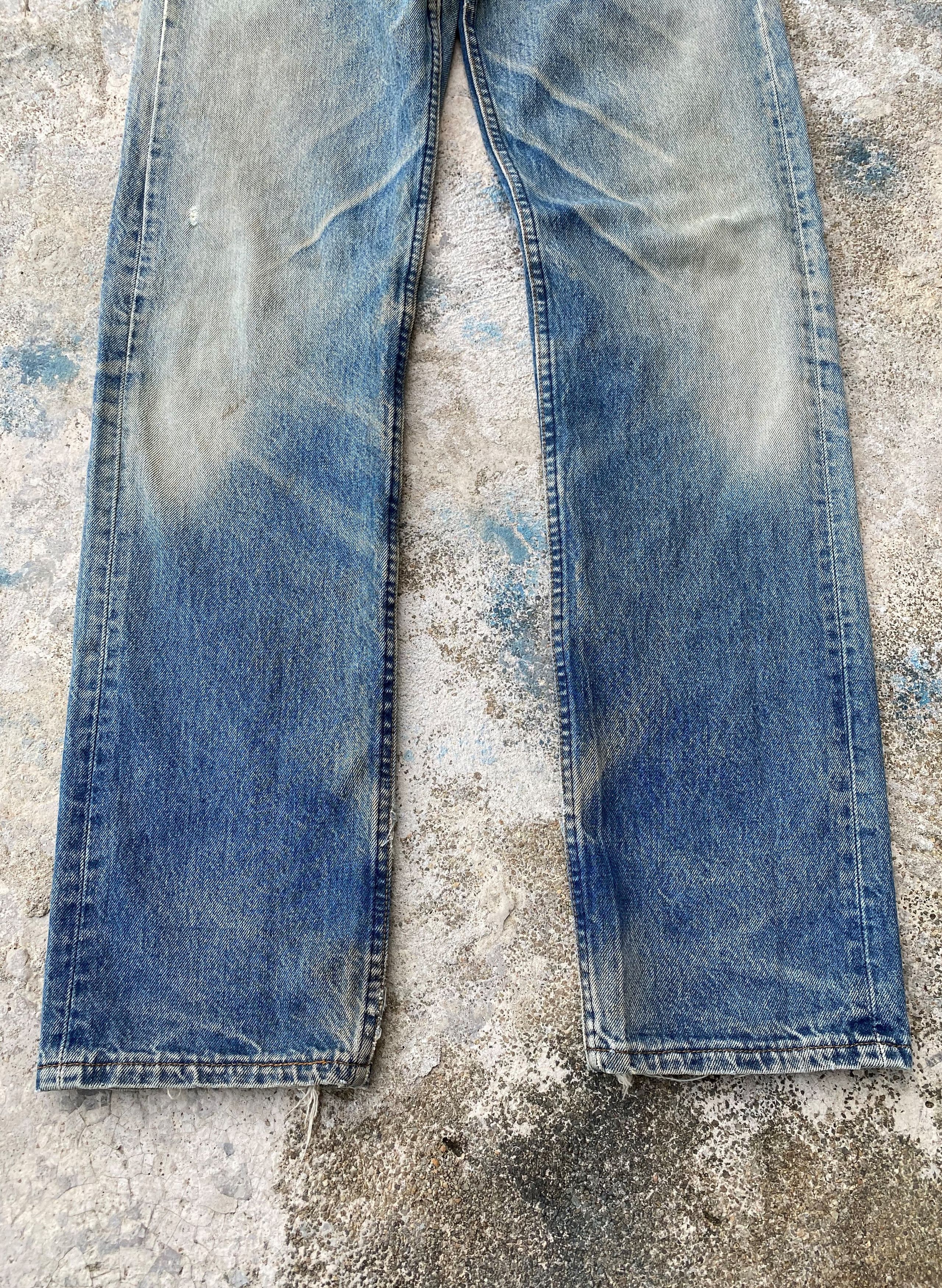 Levi's Vintage Clothing RARE🔥Levi's Vintage 501 Rusty Dirty Distressed Denim Size US 29 - 4 Thumbnail