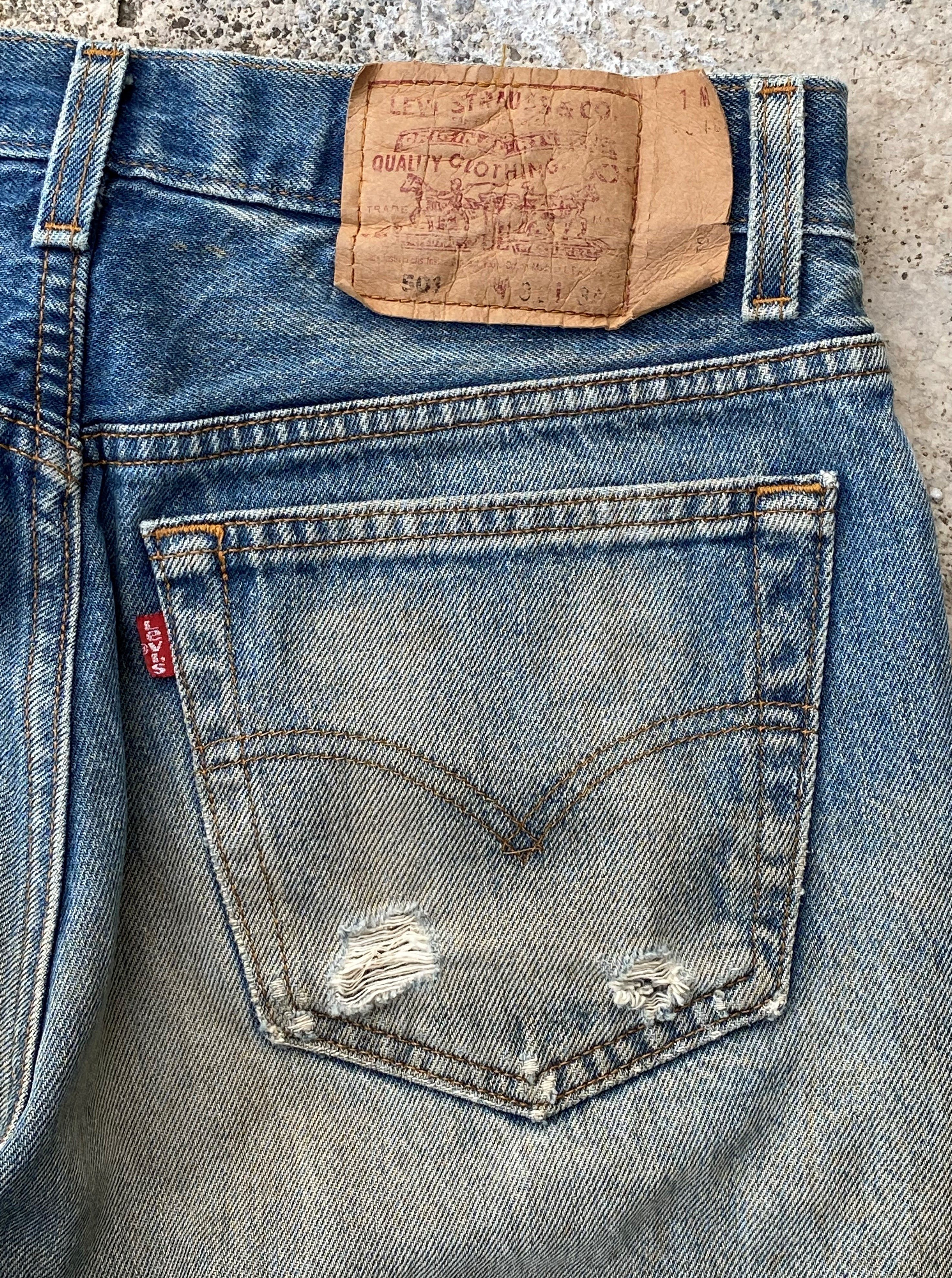 Levi's Vintage Clothing RARE🔥Levi's Vintage 501 Rusty Dirty Distressed Denim Size US 29 - 18 Thumbnail