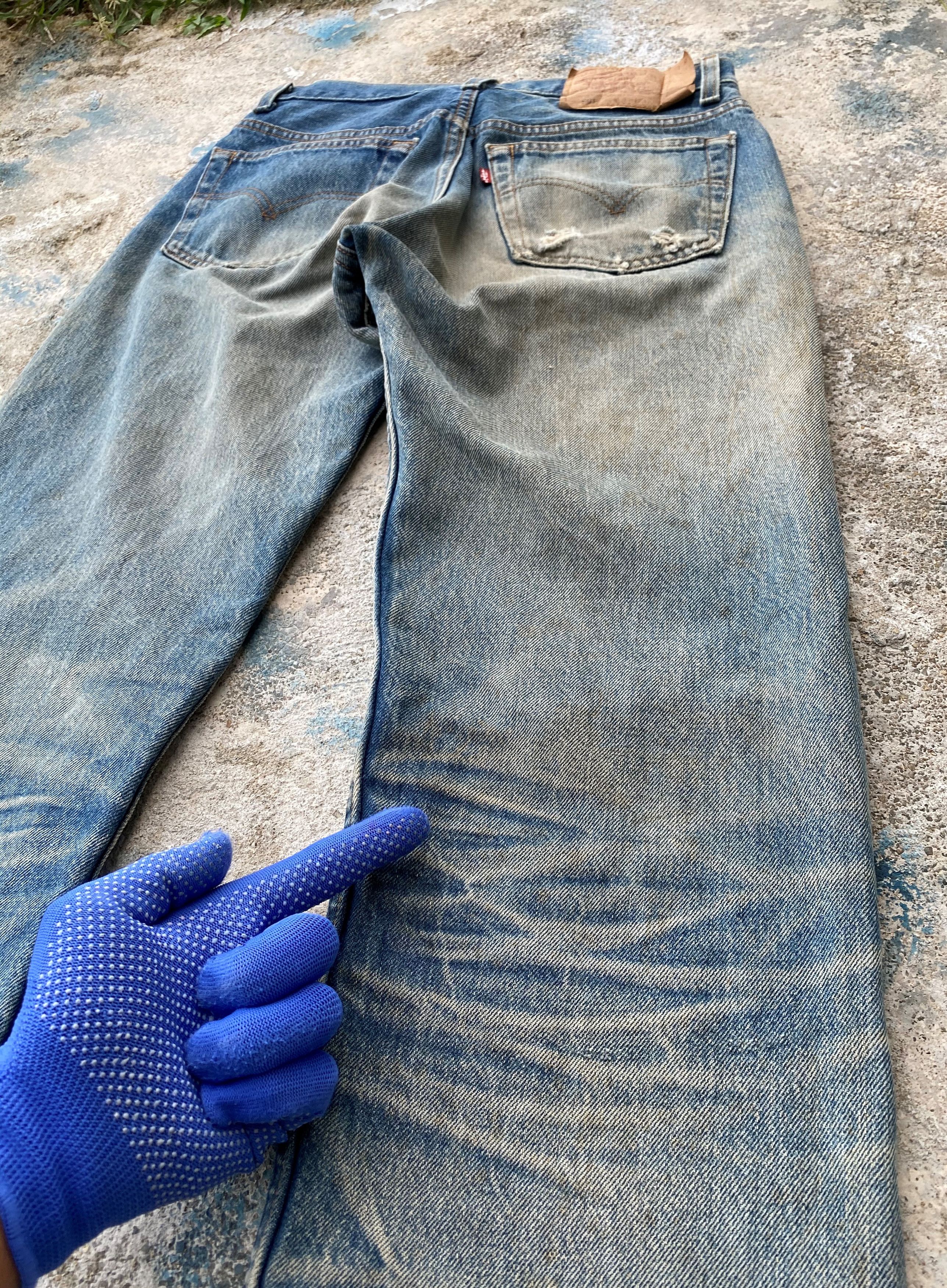 Levi's Vintage Clothing RARE🔥Levi's Vintage 501 Rusty Dirty Distressed Denim Size US 29 - 14 Thumbnail