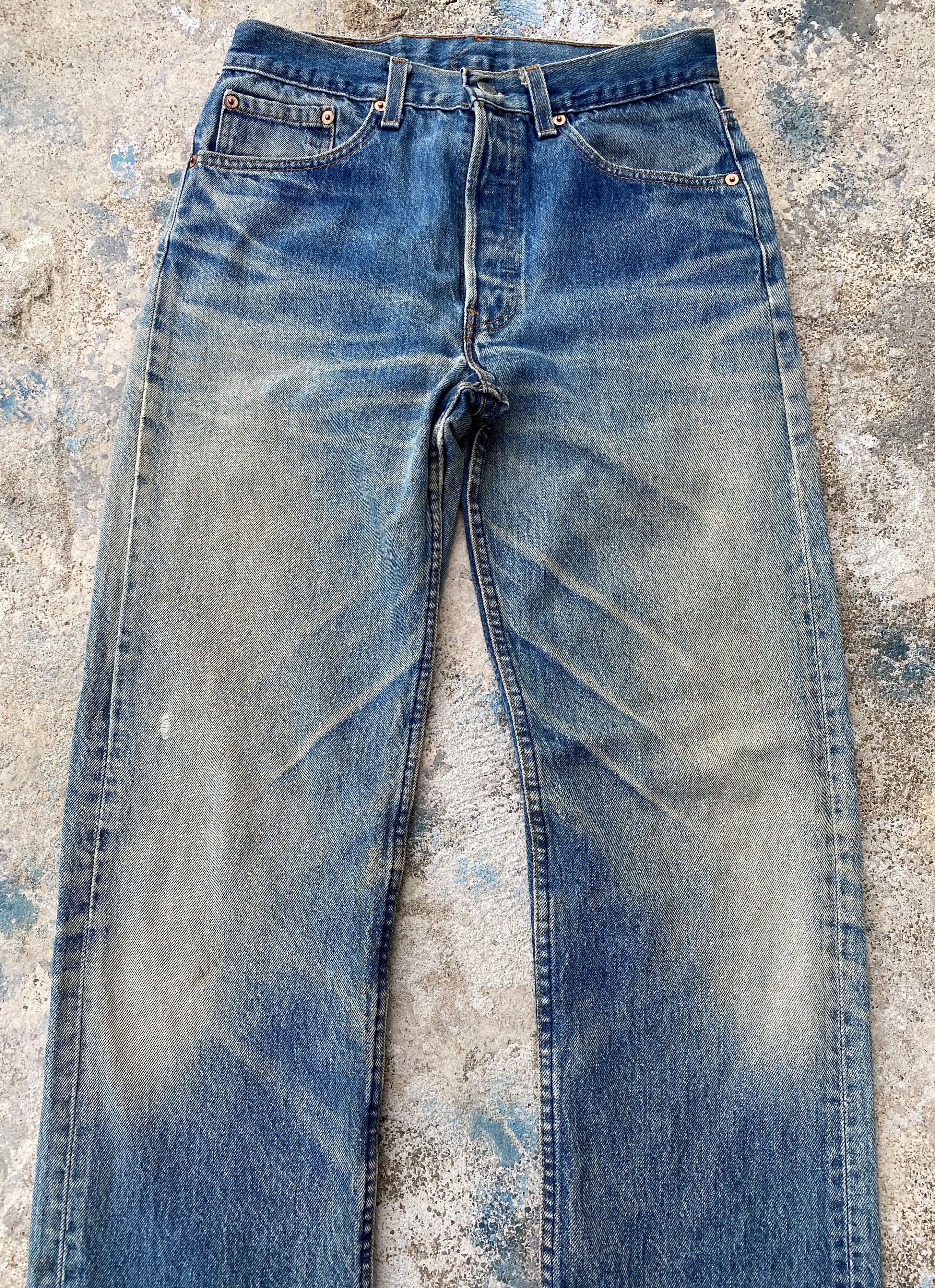 Levi's Vintage Clothing RARE🔥Levi's Vintage 501 Rusty Dirty Distressed Denim Size US 29 - 3 Thumbnail