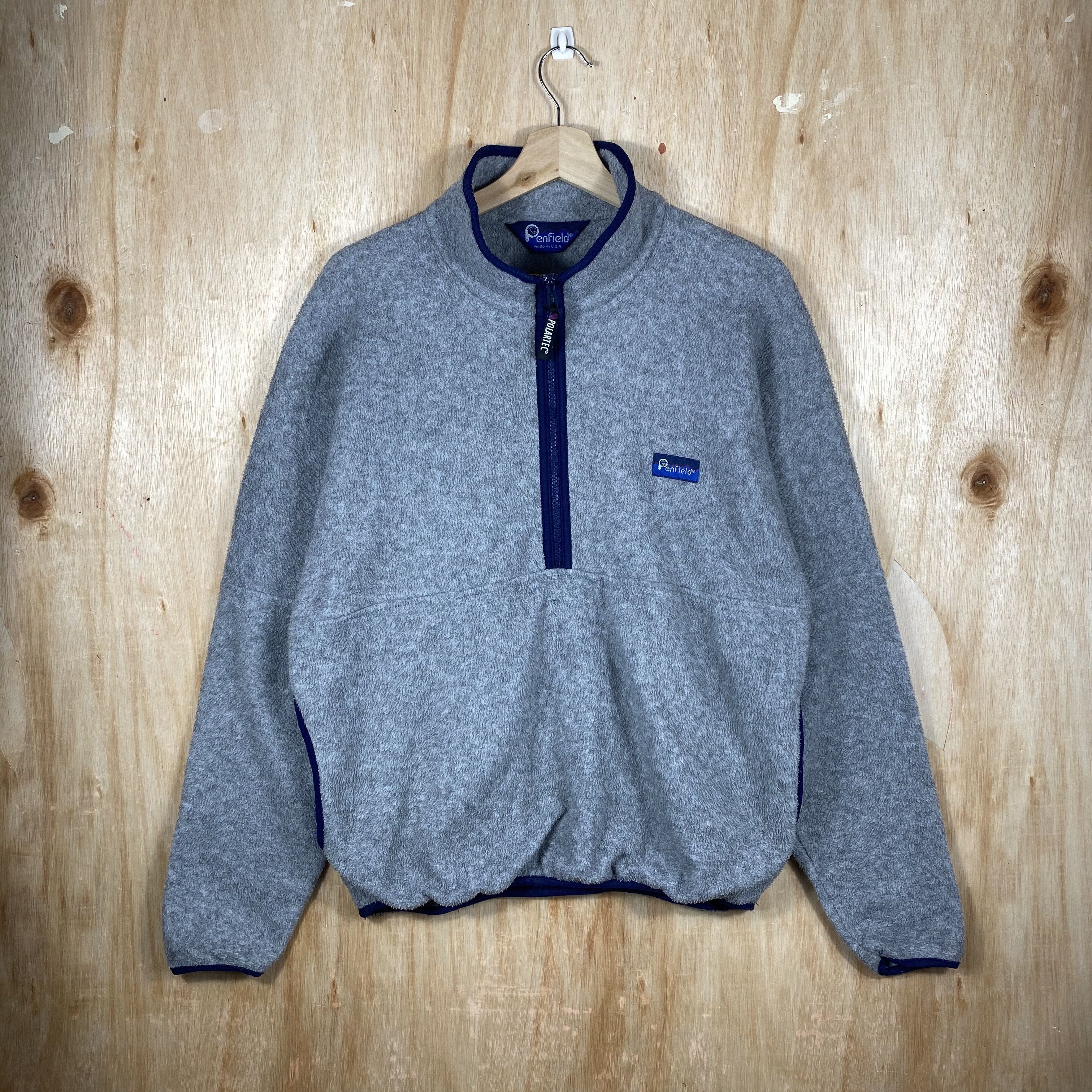 image of Outdoor Style Go Out x Penfield Vintage Penfield Usa Polartec Pull Over Fleece Sweatshirts in Grey 