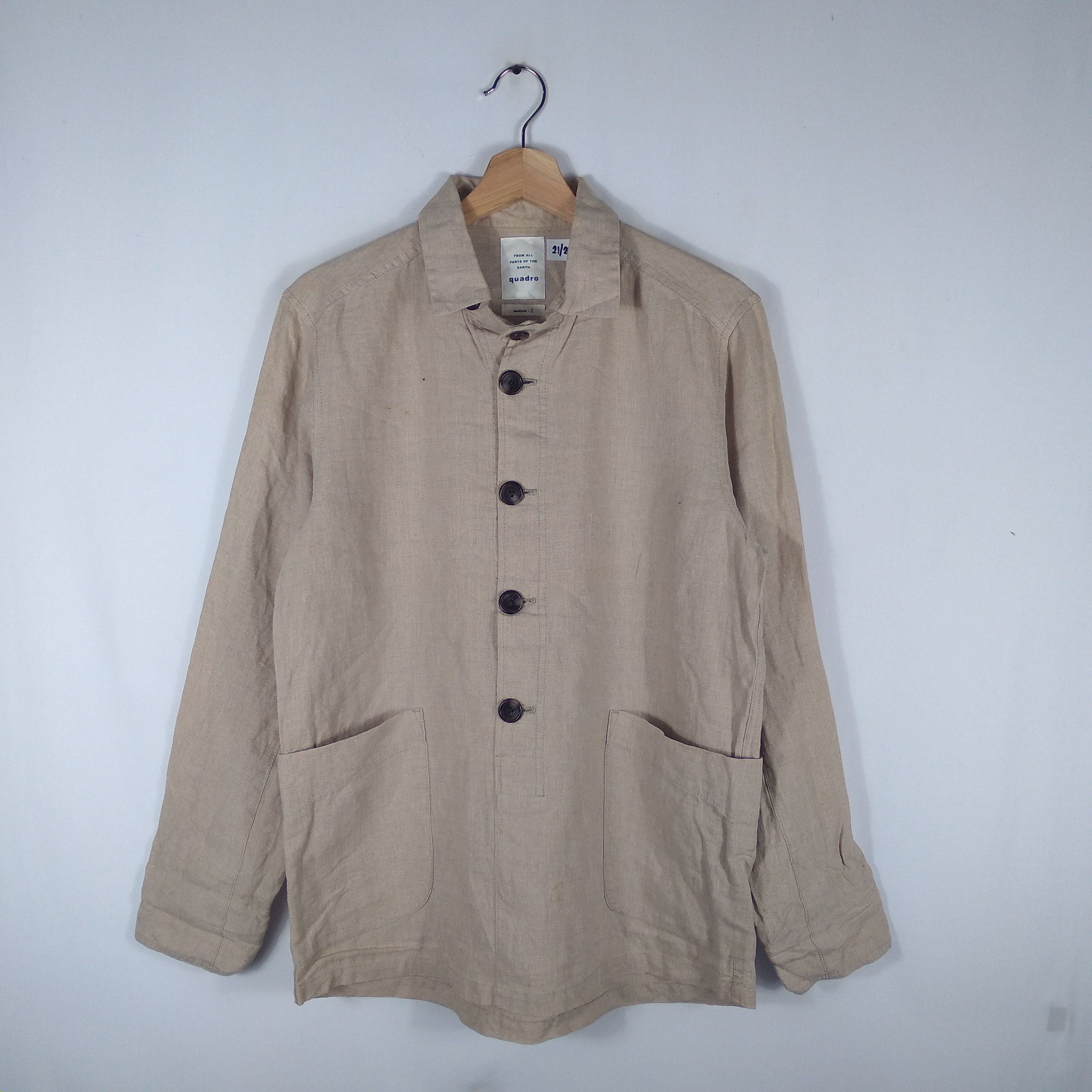 Japanese Brand × Vintage Japanese Brand Quadro Half Buttons Outdoor Stylish Jacket Size US S / EU 44-46 / 1 - 1 Thumbnail