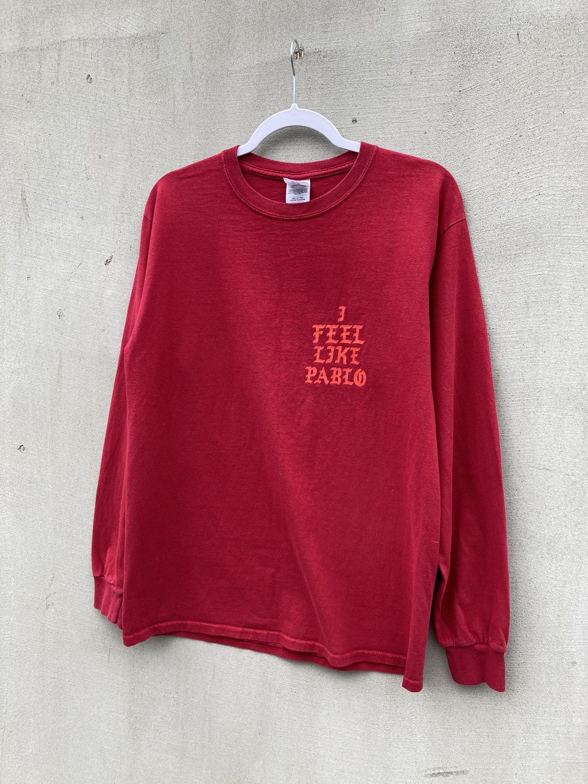 Band Tees × Kanye West I Feel Like Pablo red long sleeve shirt Kayne West Size US M / EU 48-50 / 2 - 4 Thumbnail