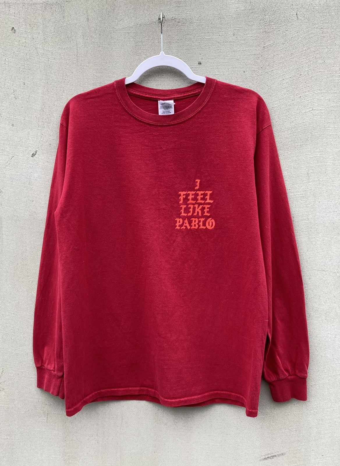 Band Tees × Kanye West I Feel Like Pablo red long sleeve shirt Kayne West Size US M / EU 48-50 / 2 - 2 Thumbnail