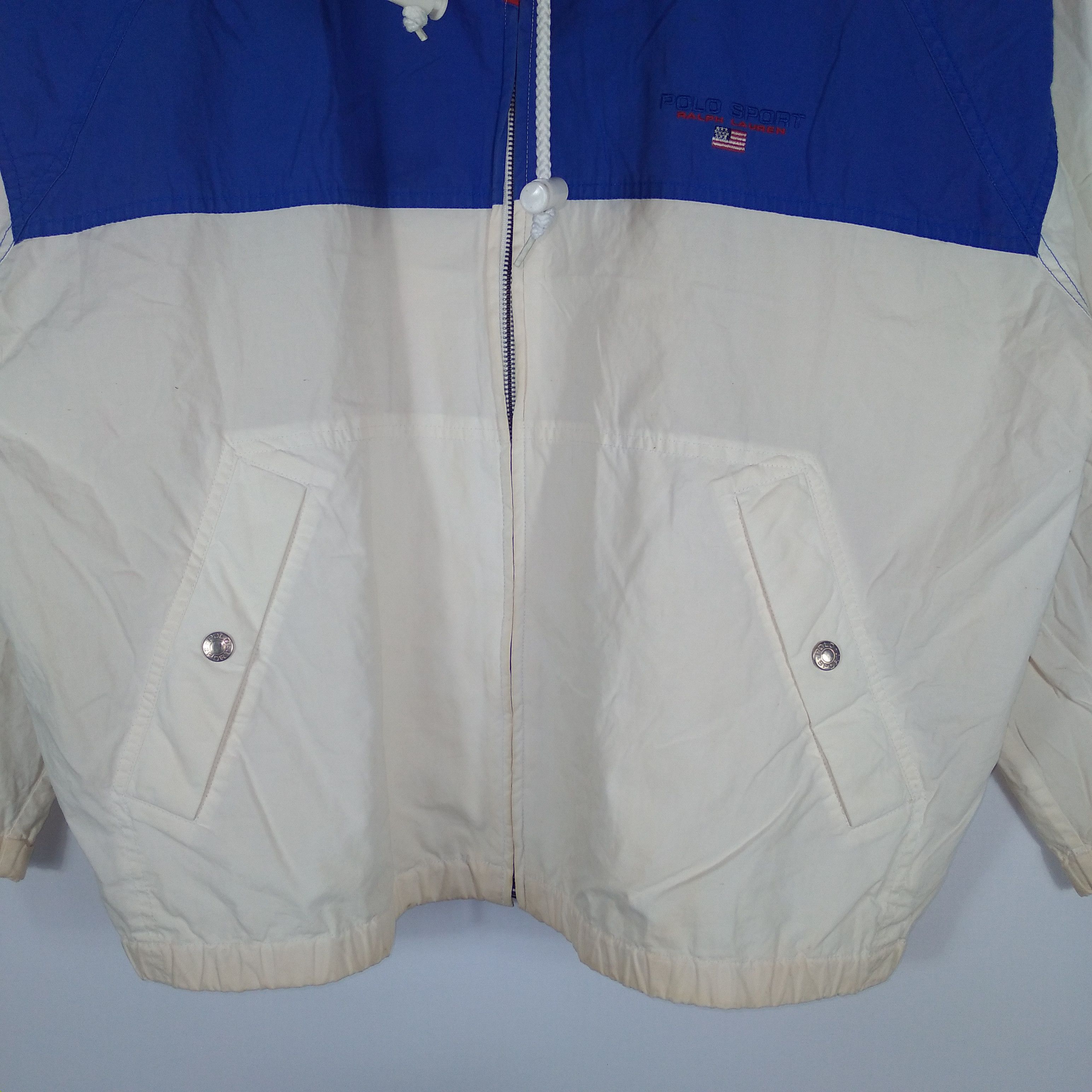 Polo Ralph Lauren × Vintage 🔥Rare🔥90s Polo Sport Nice Tricolour Anorak Cotton Jacket Size US XL / EU 56 / 4 - 4 Thumbnail
