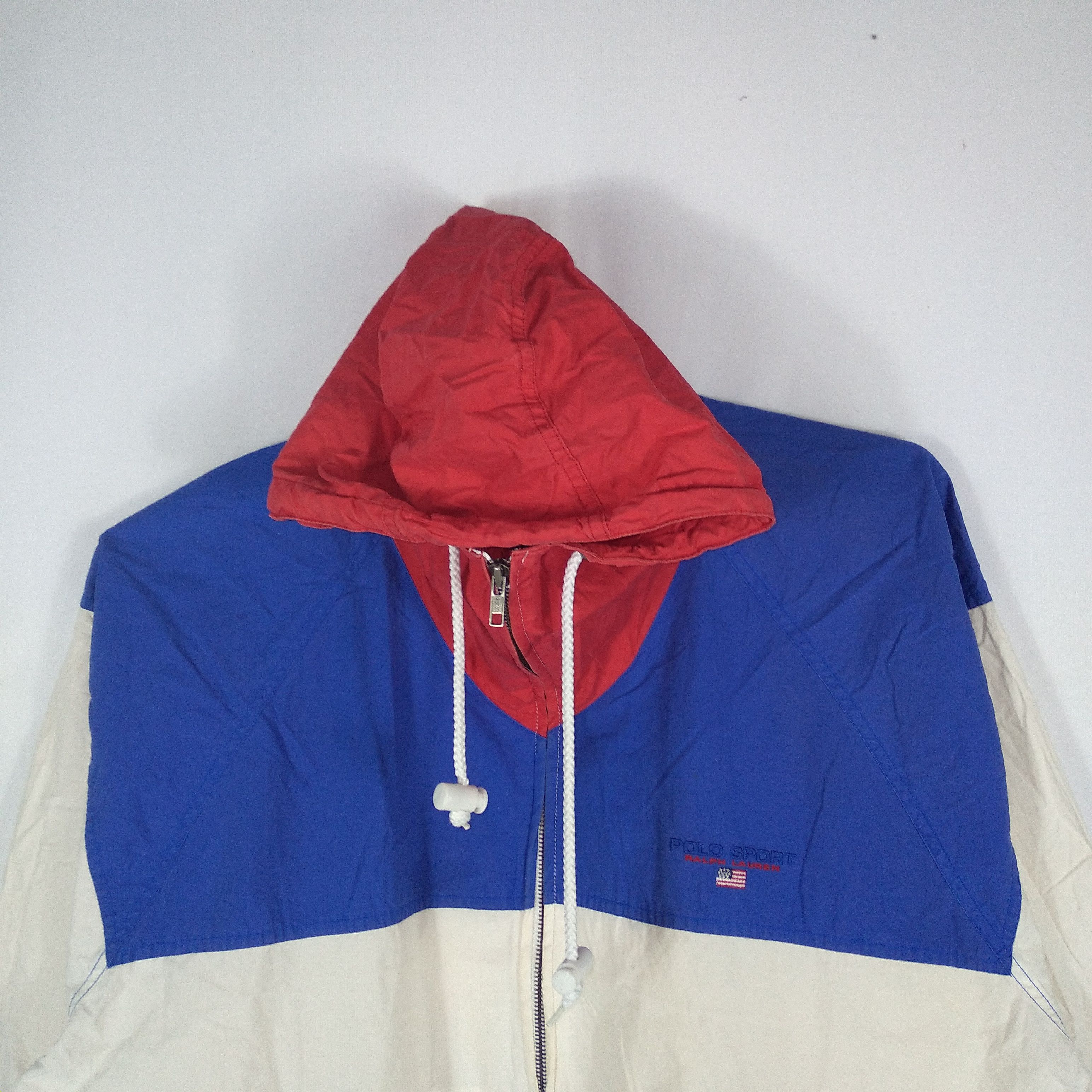 Polo Ralph Lauren × Vintage 🔥Rare🔥90s Polo Sport Nice Tricolour Anorak Cotton Jacket Size US XL / EU 56 / 4 - 3 Thumbnail