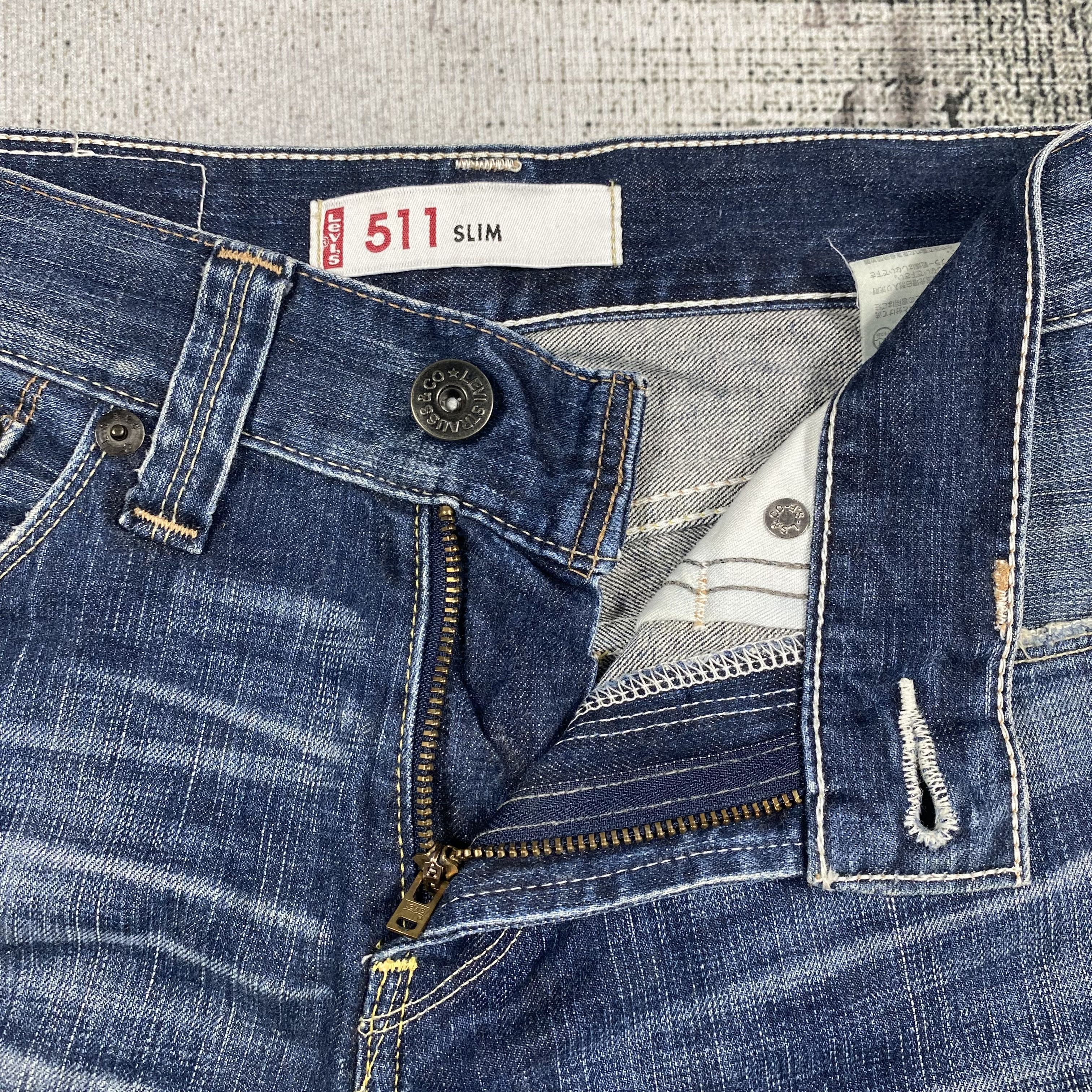 Levi's Vintage Levis 511 Slim Fit Distressed Denim Size US 30 / EU 46 - 6 Thumbnail