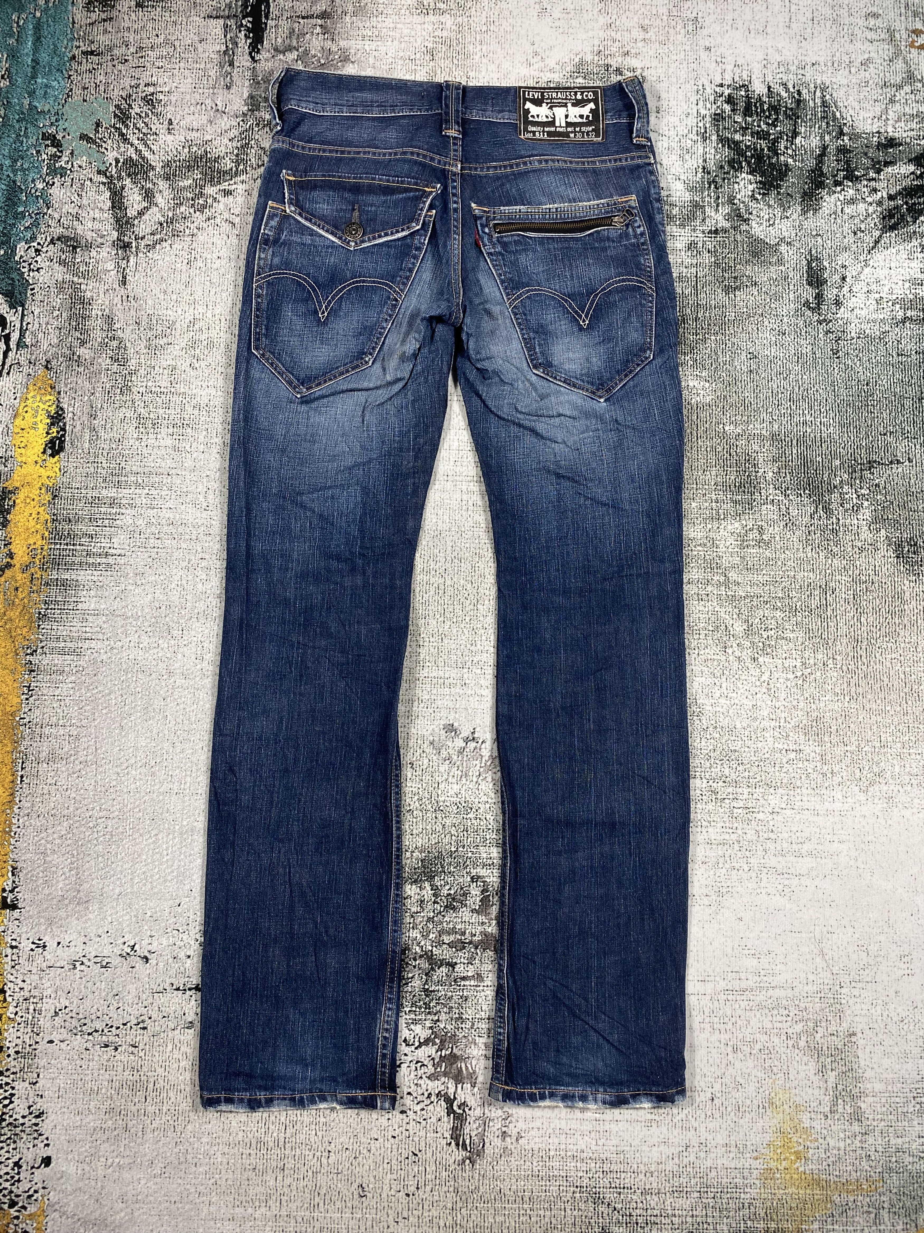 Levi's Vintage Levis 511 Slim Fit Distressed Denim Size US 30 / EU 46 - 2 Thumbnail