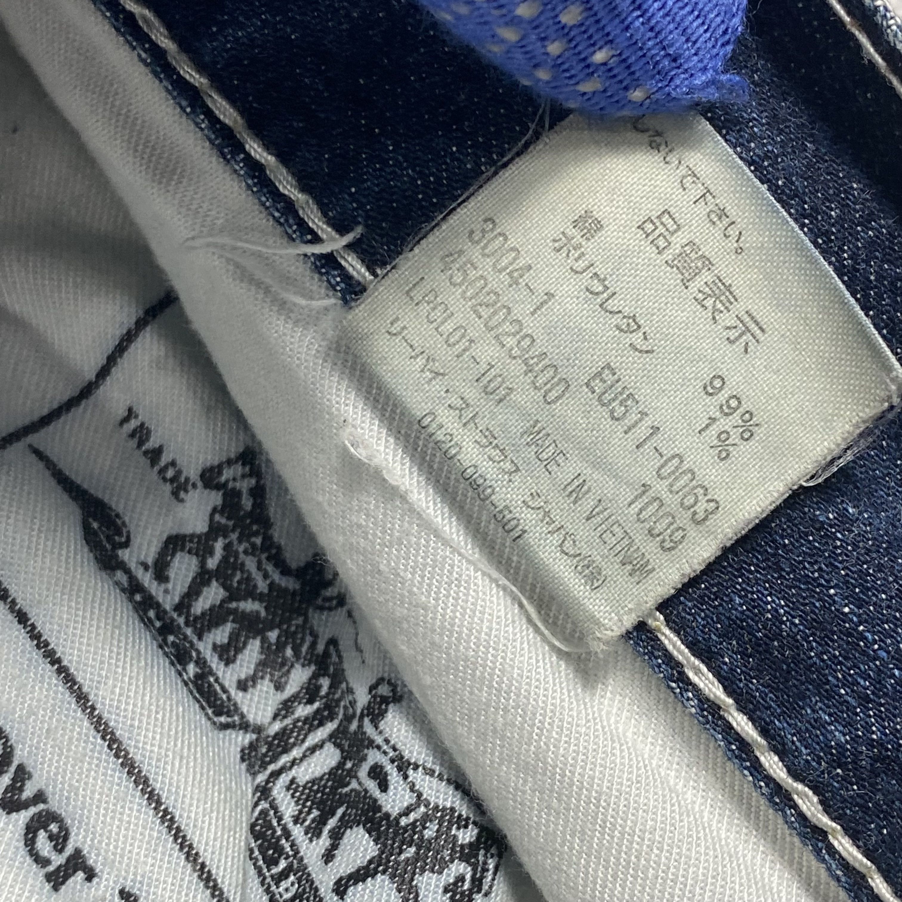 Levi's Vintage Levis 511 Slim Fit Distressed Denim Size US 30 / EU 46 - 8 Thumbnail