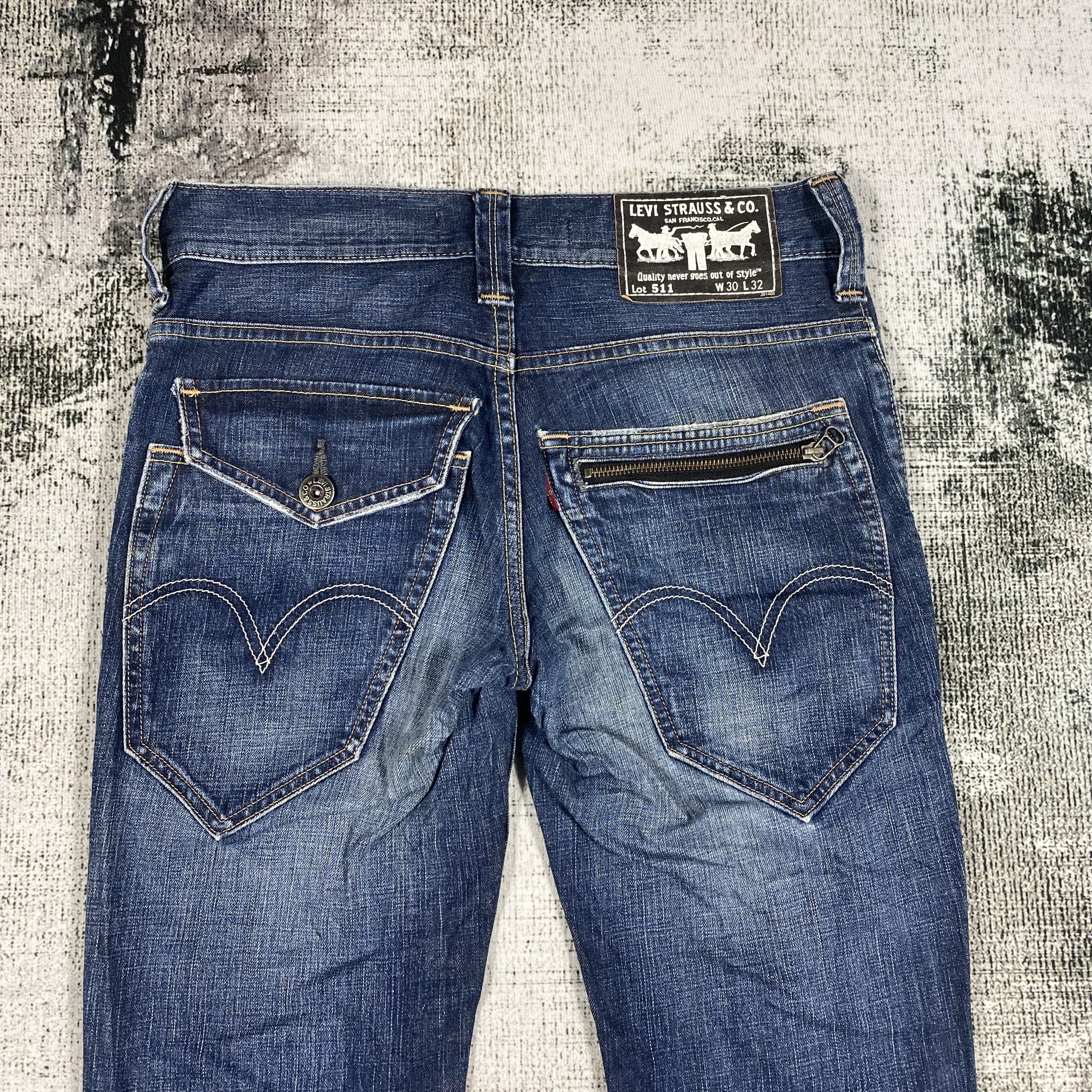 Levi's Vintage Levis 511 Slim Fit Distressed Denim Size US 30 / EU 46 - 9 Thumbnail