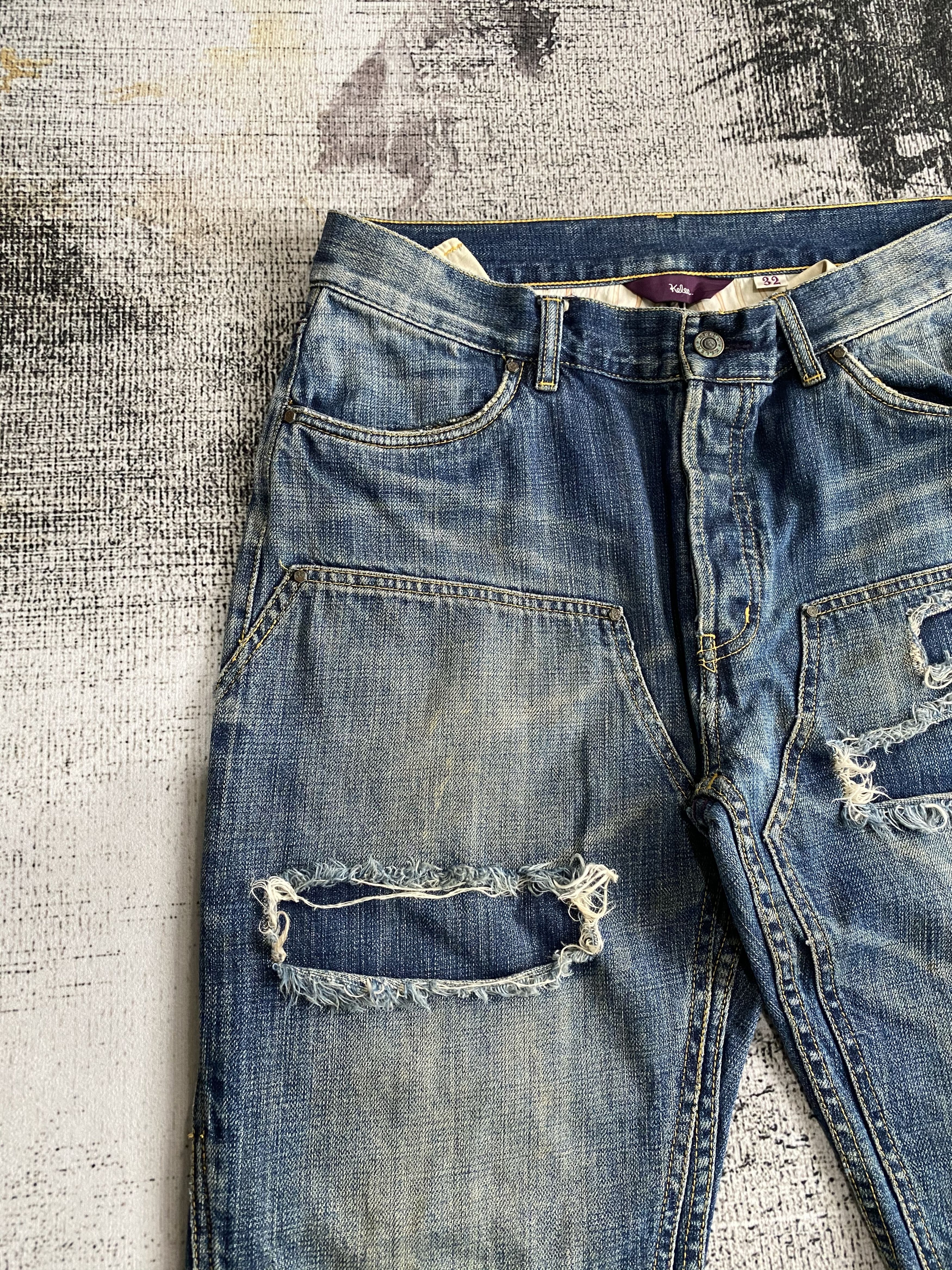 Japanese Brand × Vintage Japanese Kelen Double Knee Rusty Wash Distressed Denim Size US 32 / EU 48 - 6 Thumbnail