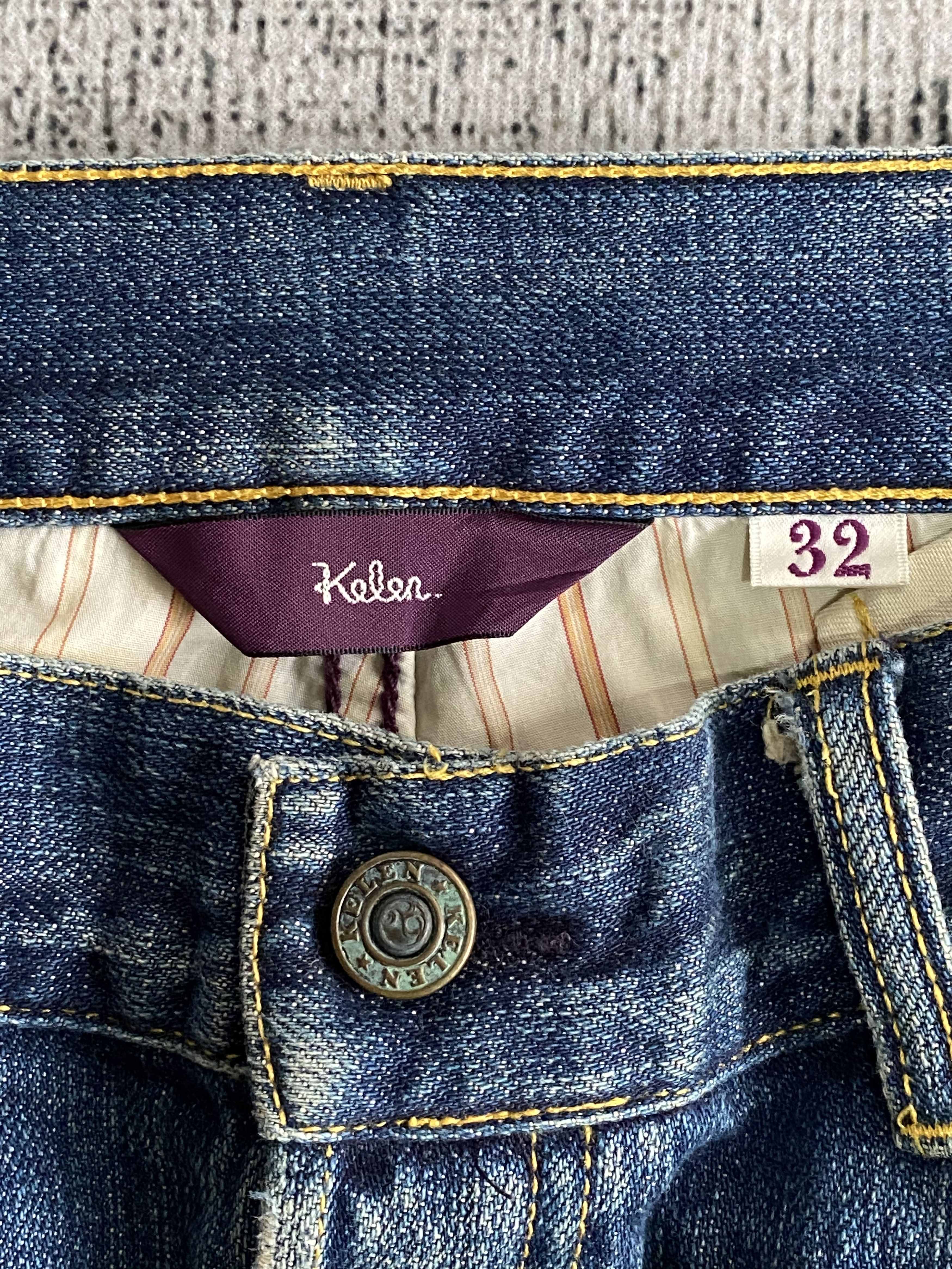 Japanese Brand × Vintage Japanese Kelen Double Knee Rusty Wash Distressed Denim Size US 32 / EU 48 - 9 Thumbnail