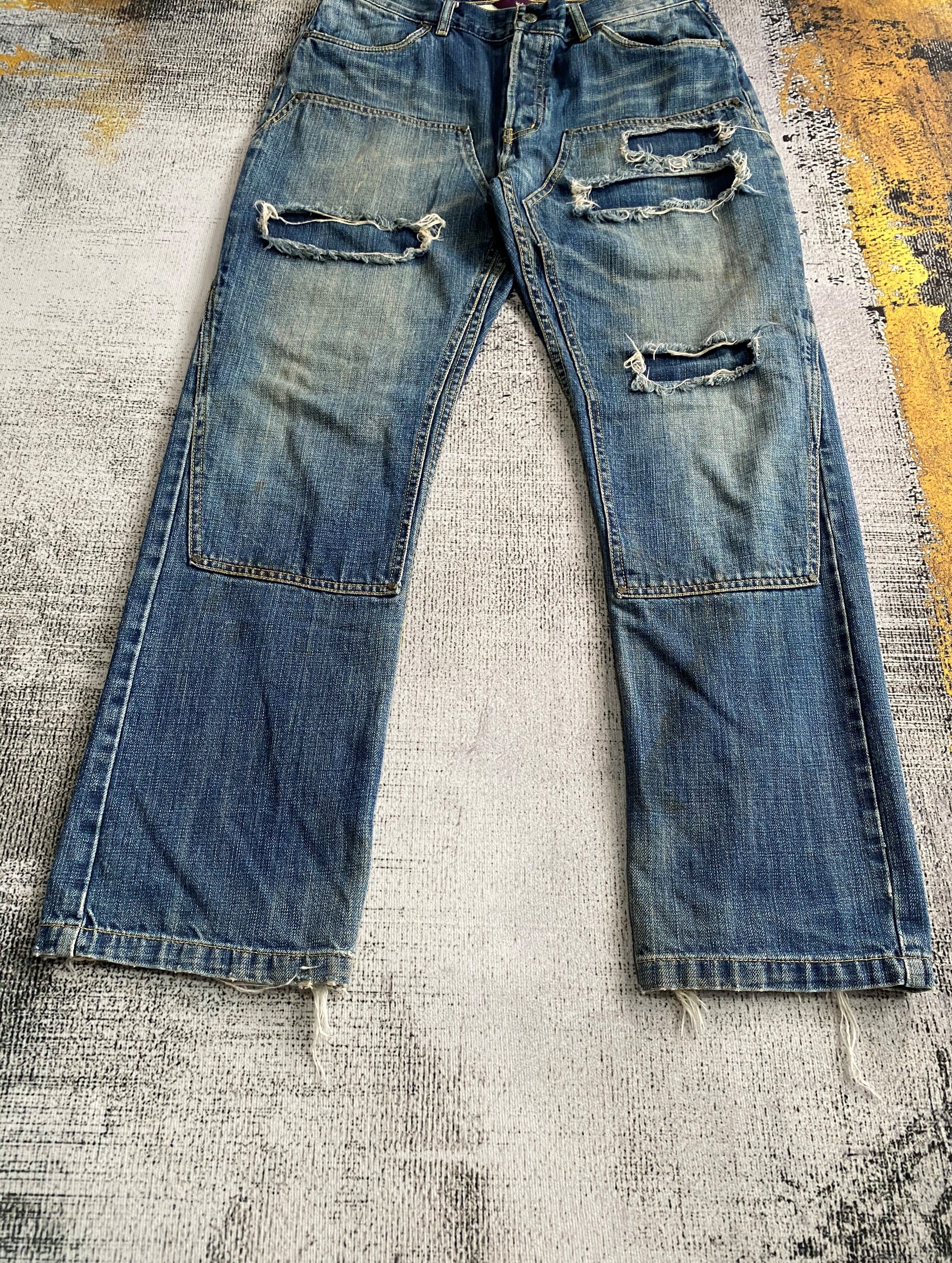 Japanese Brand × Vintage Japanese Kelen Double Knee Rusty Wash Distressed Denim Size US 32 / EU 48 - 3 Thumbnail