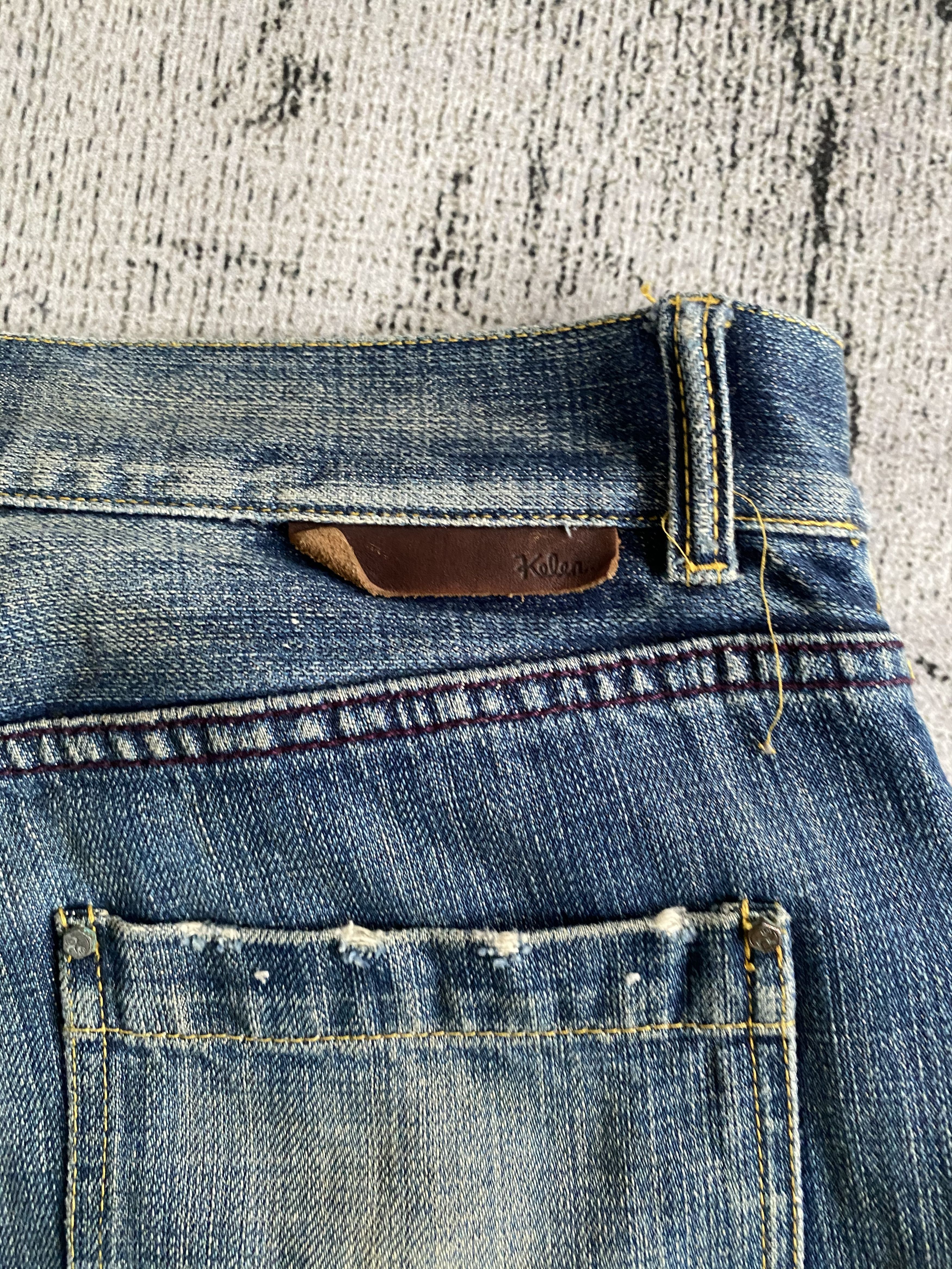 Japanese Brand × Vintage Japanese Kelen Double Knee Rusty Wash Distressed Denim Size US 32 / EU 48 - 15 Thumbnail